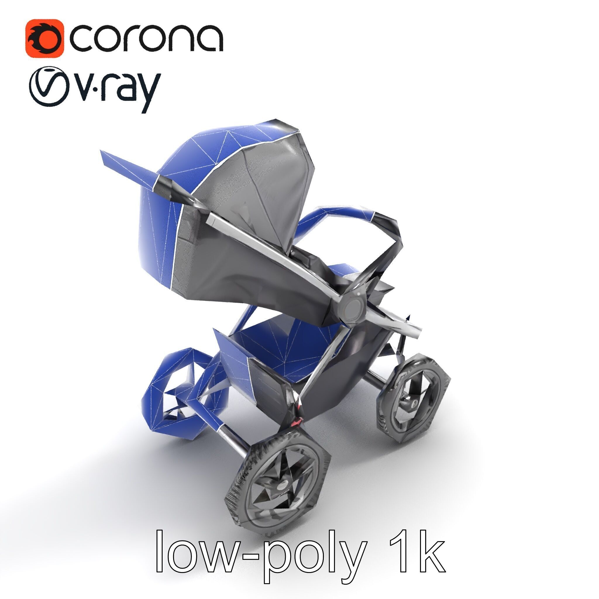 All-terrain Stroller Rugged Design model pack Low-poly 3D model_12
