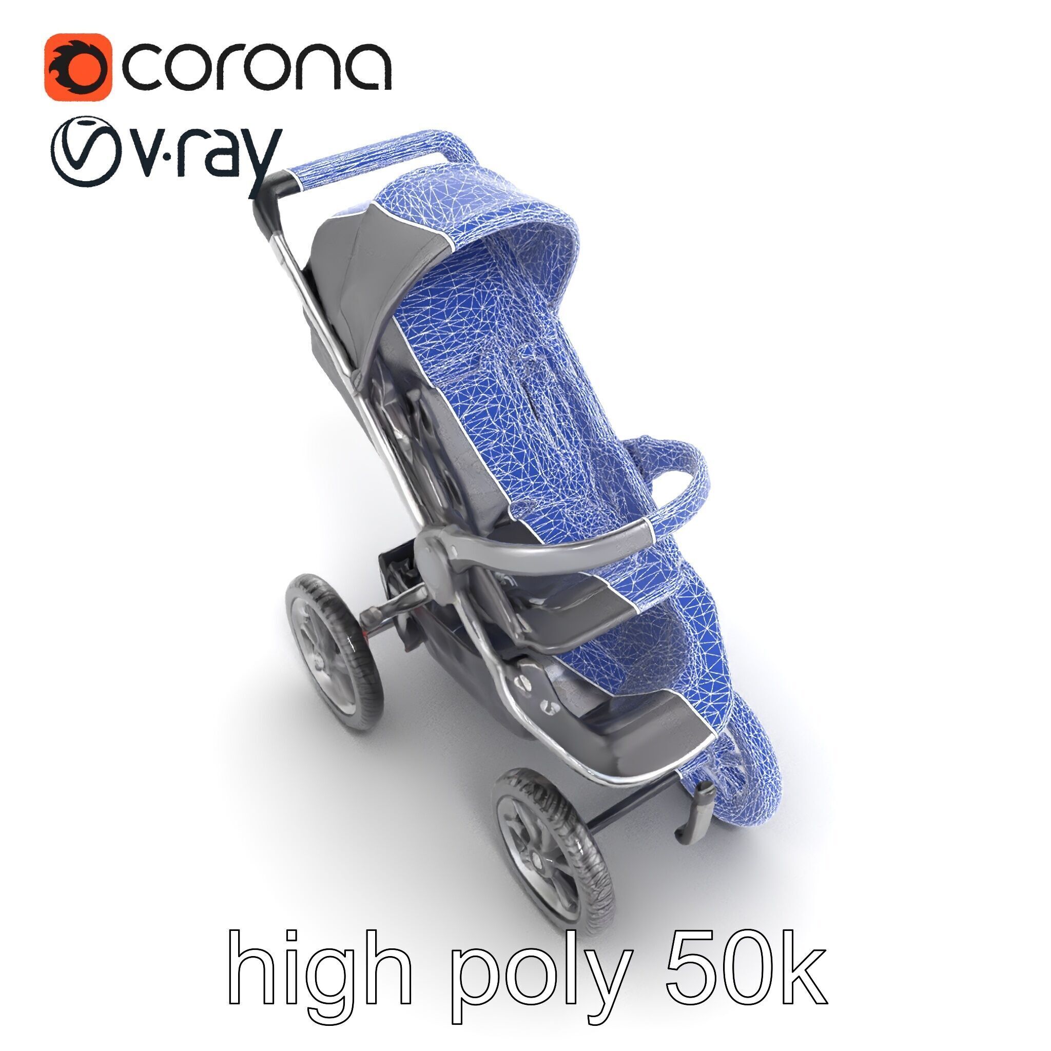 All-terrain Stroller Rugged Design model pack Low-poly 3D model_23