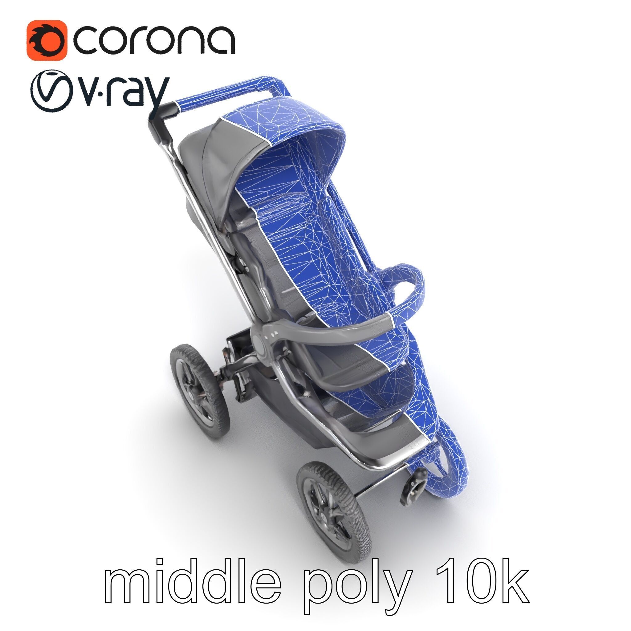 All-terrain Stroller Rugged Design model pack Low-poly 3D model_24