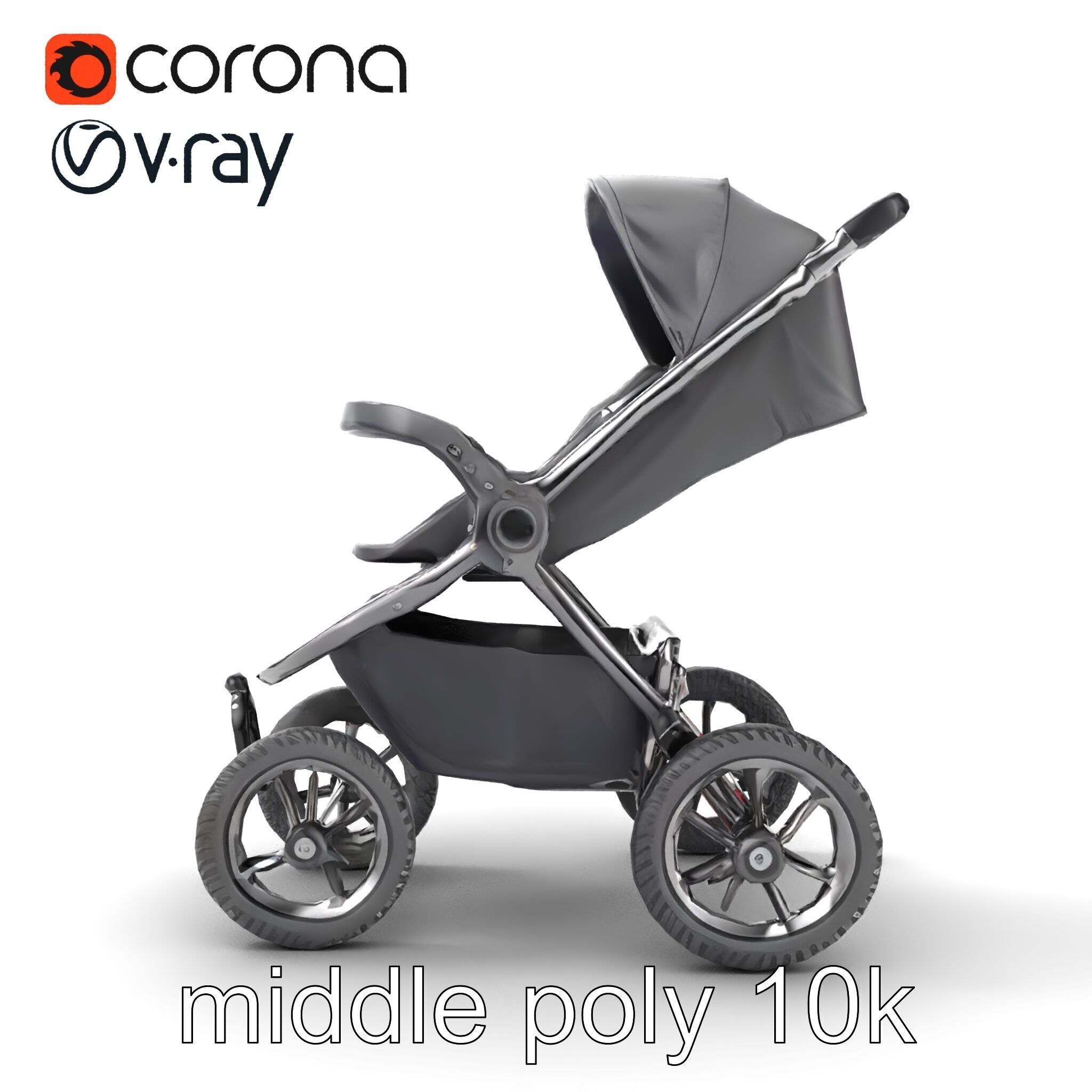 All-terrain Stroller Rugged Design model pack Low-poly 3D model_30