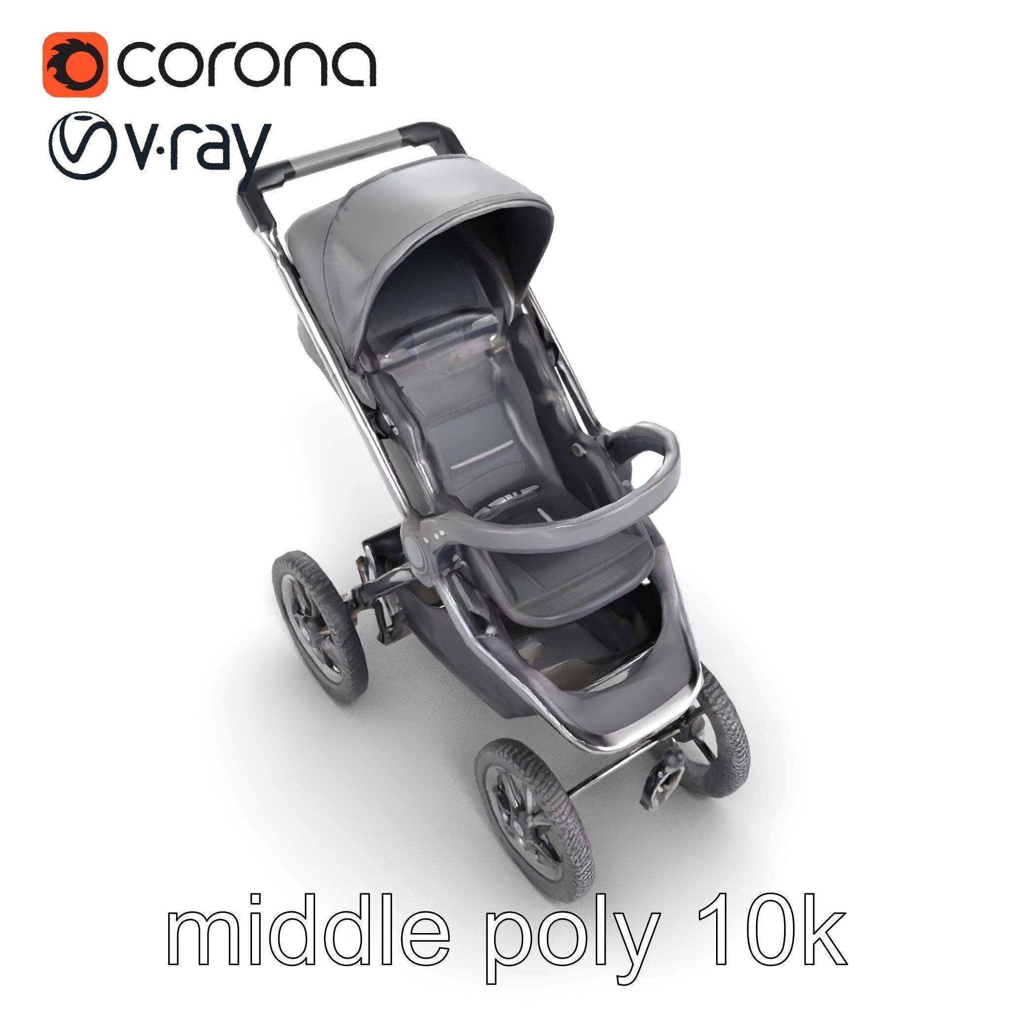 All-terrain Stroller Rugged Design model pack Low-poly 3D model_15