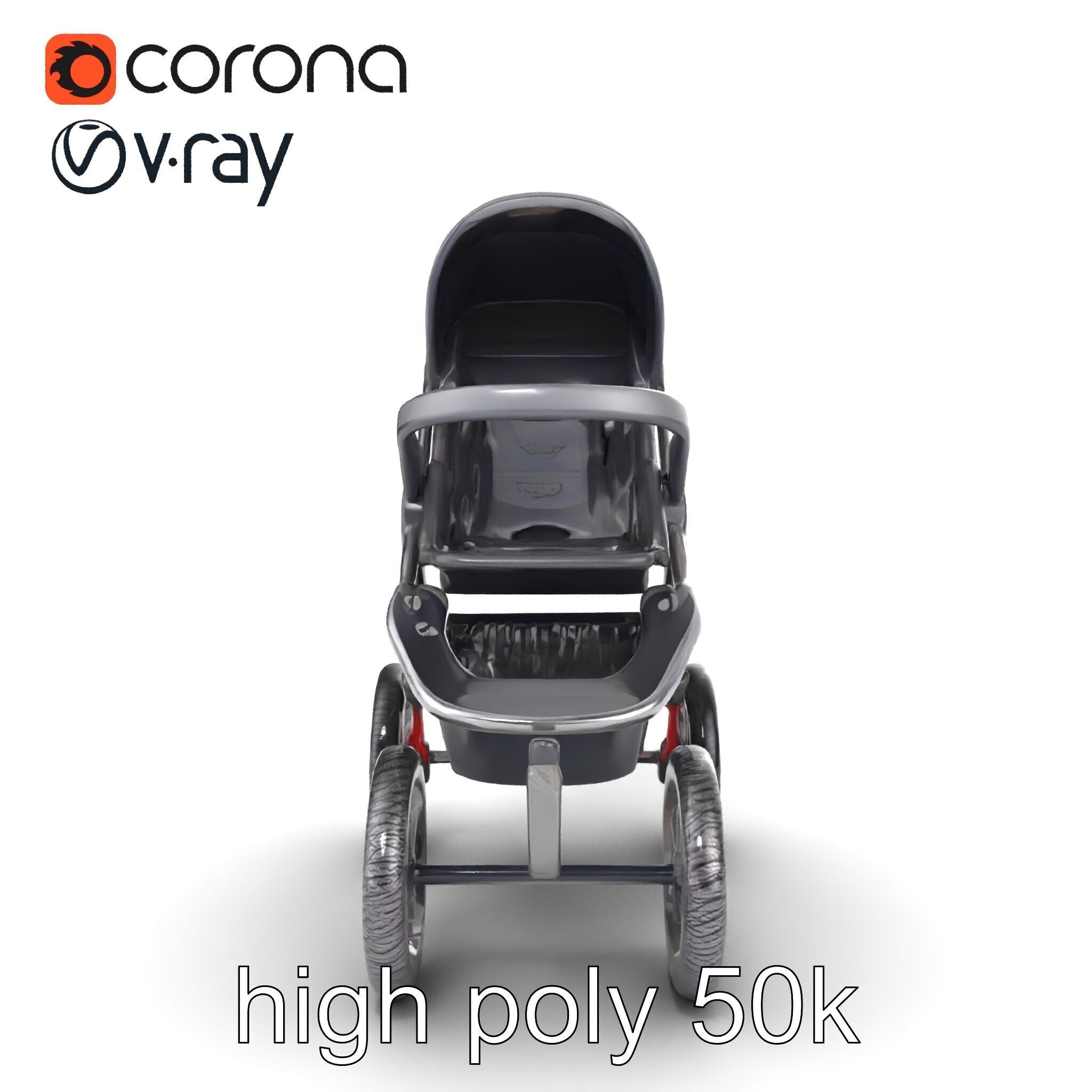 All-terrain Stroller Rugged Design model pack Low-poly 3D model_13