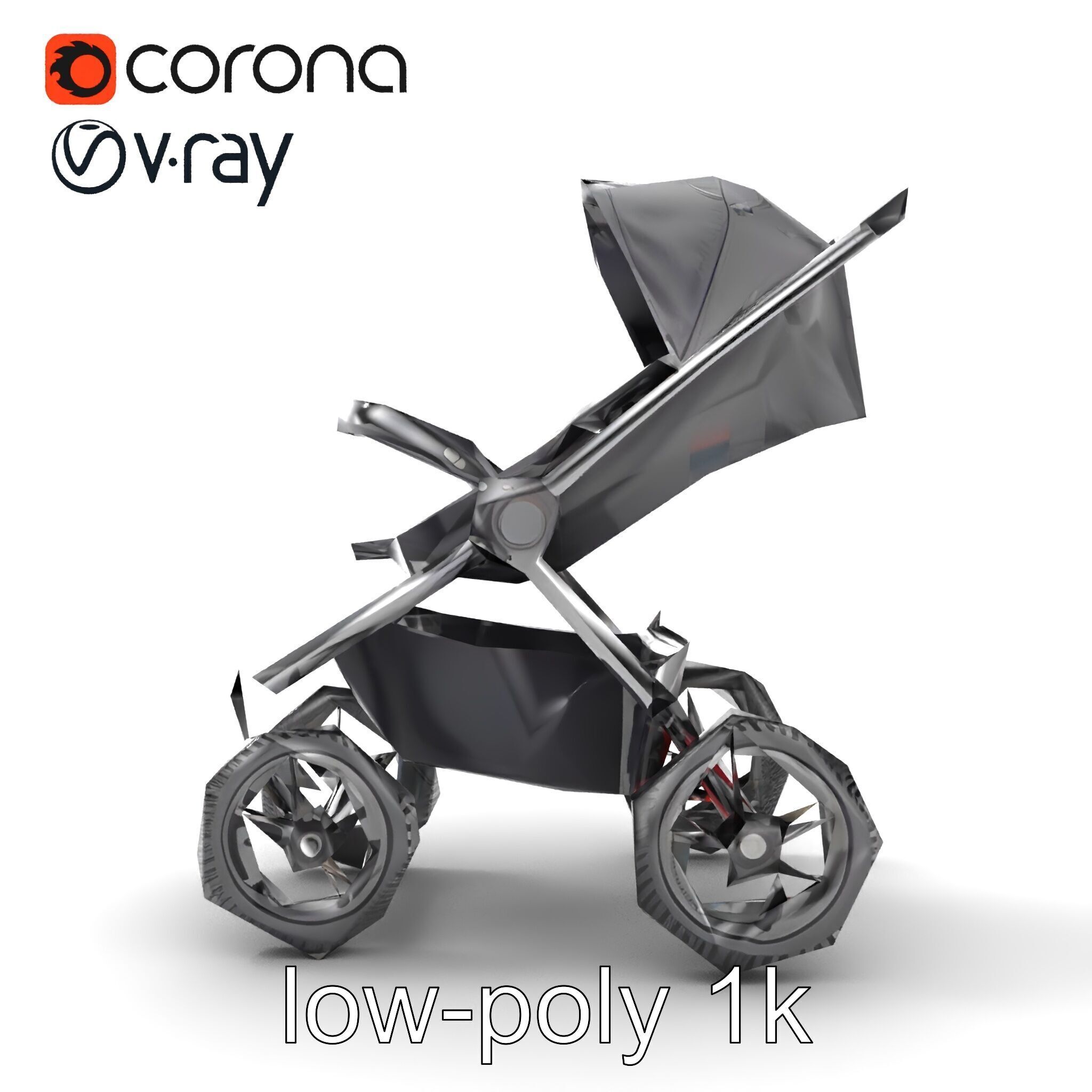 All-terrain Stroller Rugged Design model pack Low-poly 3D model_27
