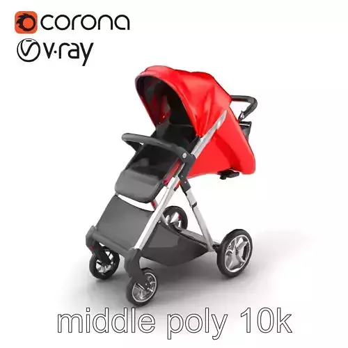 Sporty Stroller Aerodynamic Design Model Pack Low-poly 3D model