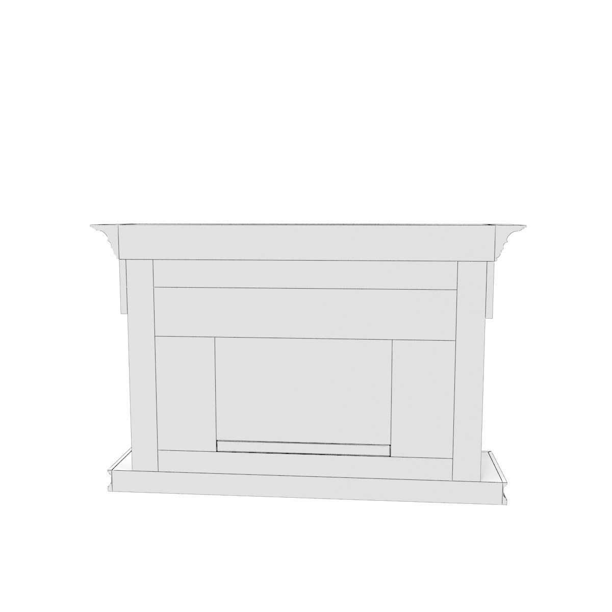 Art Deco fireplace 3D model_38