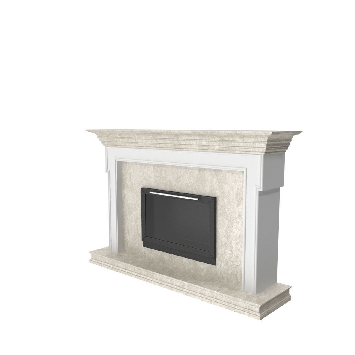 Art Deco fireplace 3D model_30
