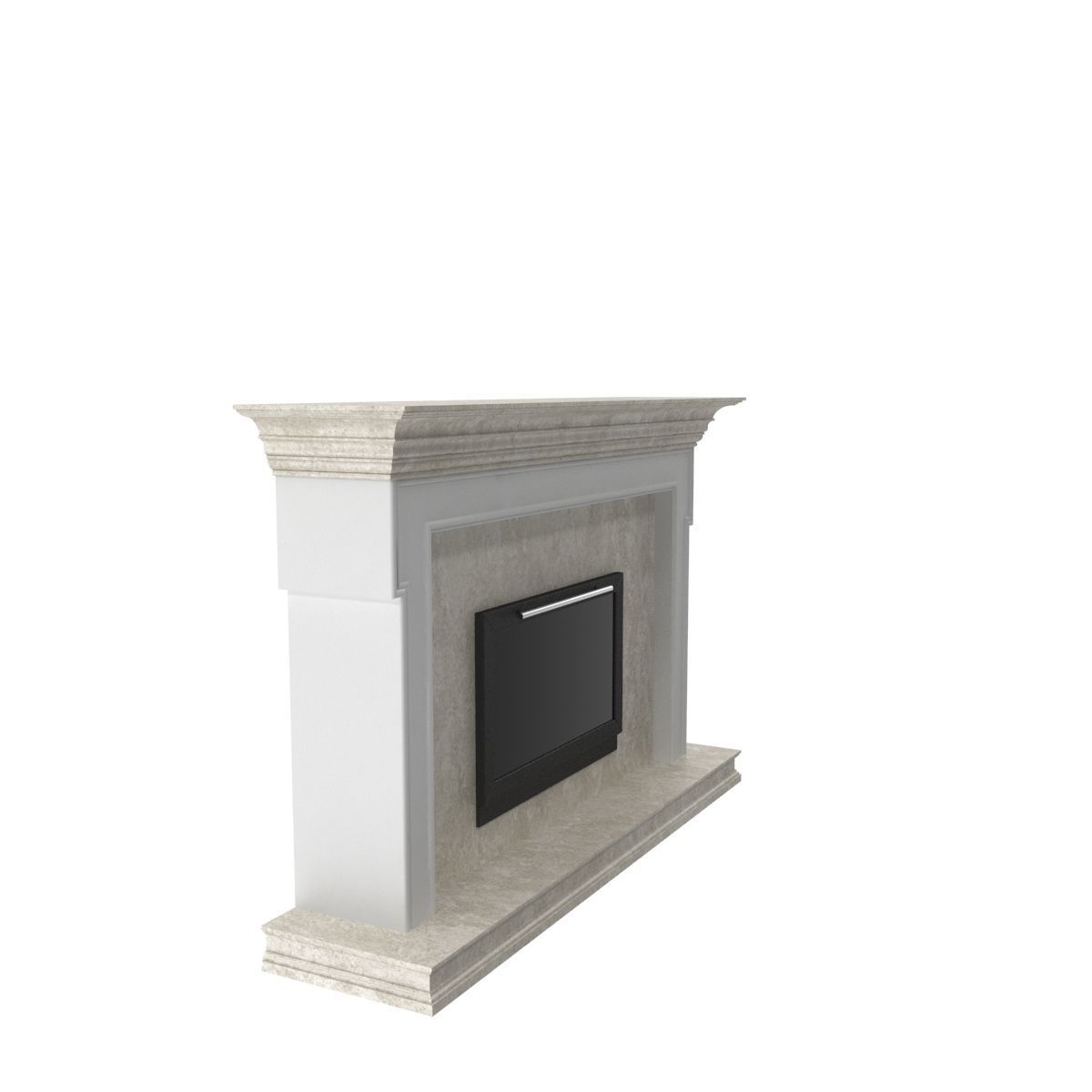 Art Deco fireplace 3D model_6
