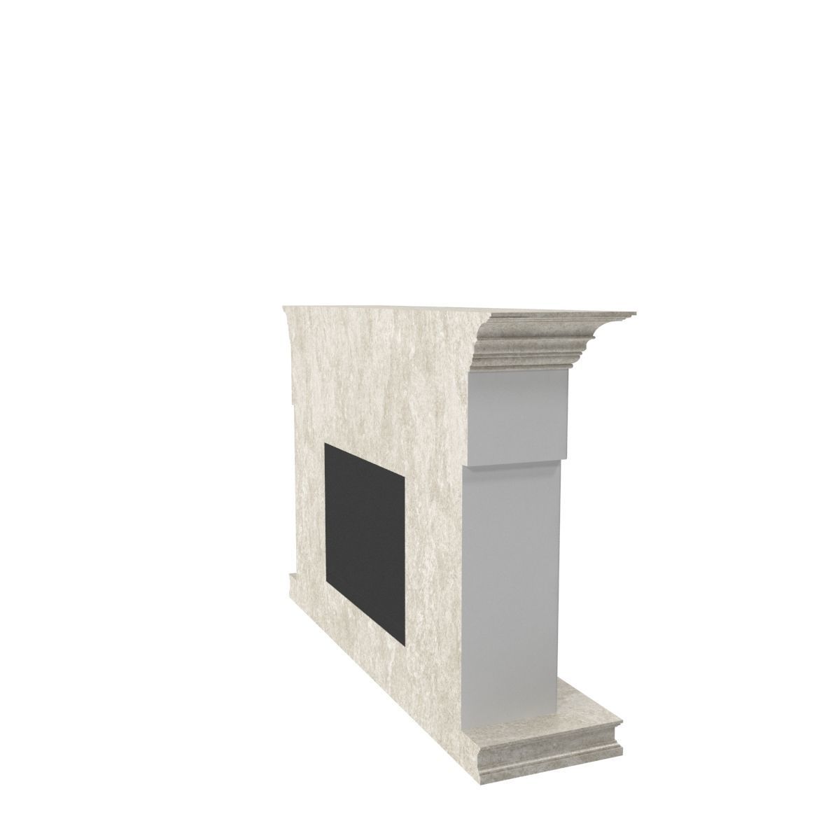 Art Deco fireplace 3D model_12