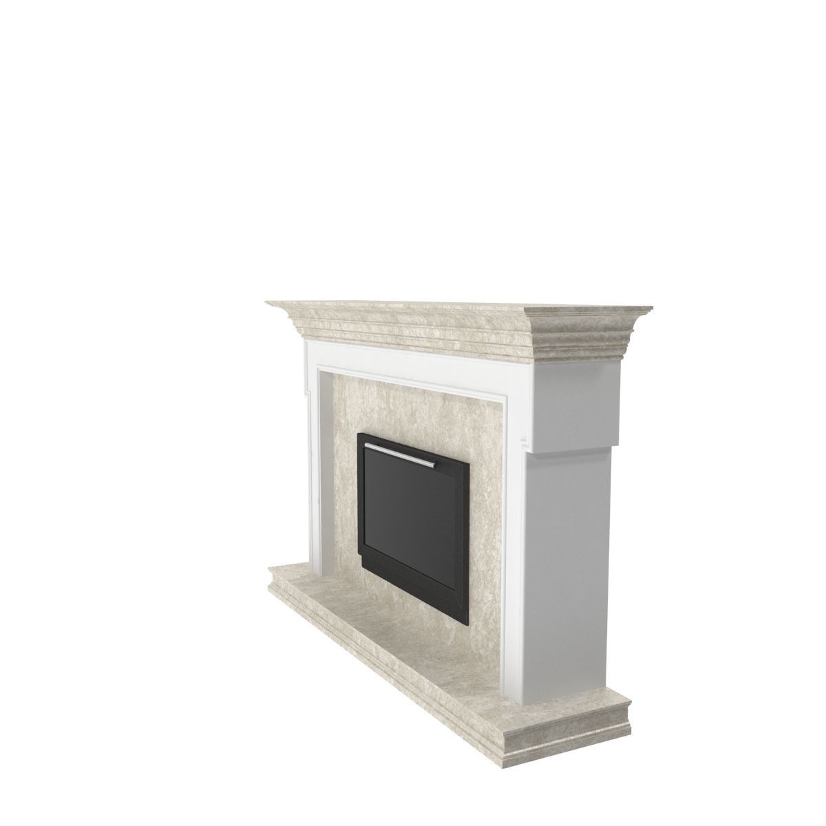 Art Deco fireplace 3D model_29