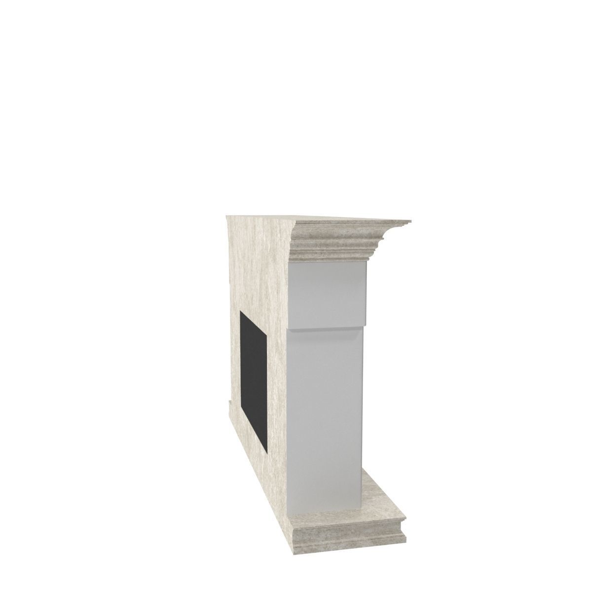 Art Deco fireplace 3D model_11