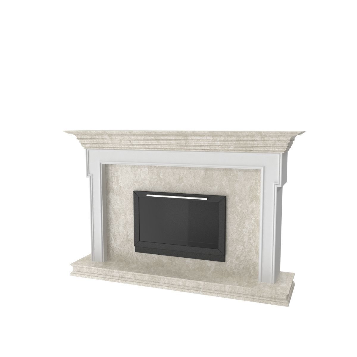 Art Deco fireplace 3D model_32