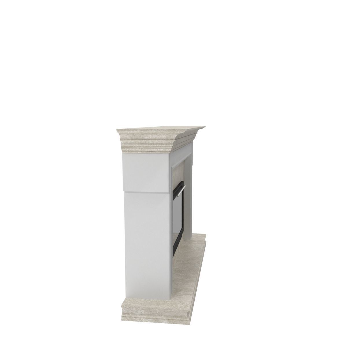 Art Deco fireplace 3D model_8