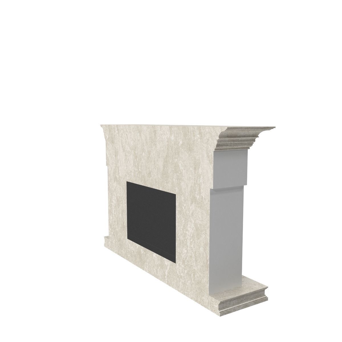 Art Deco fireplace 3D model_10