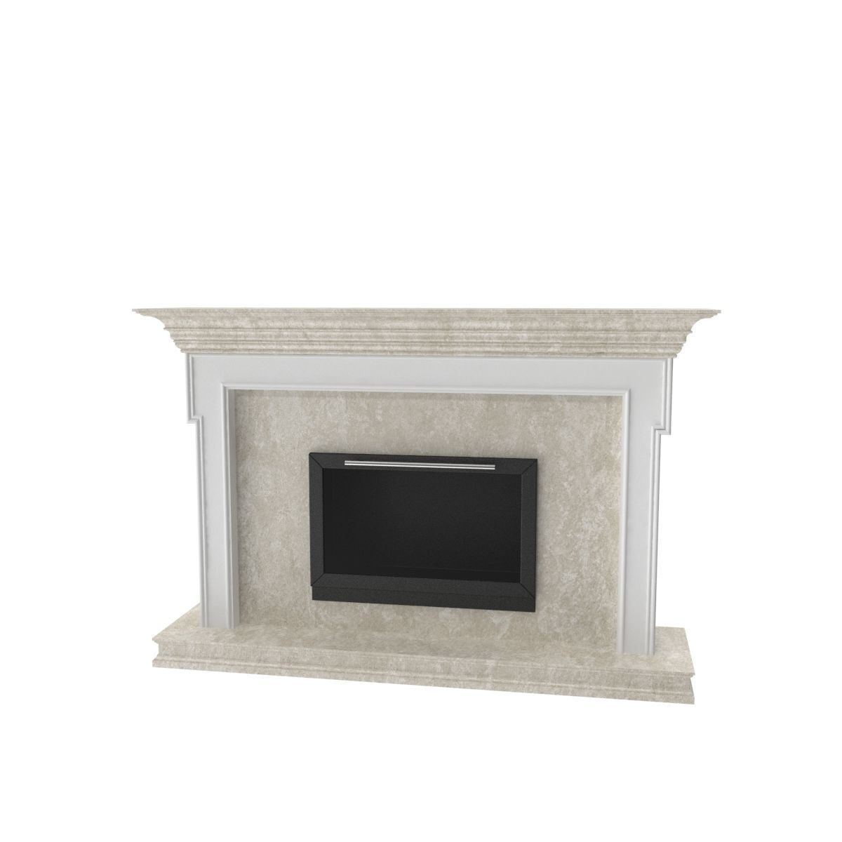 Art Deco fireplace 3D model_33