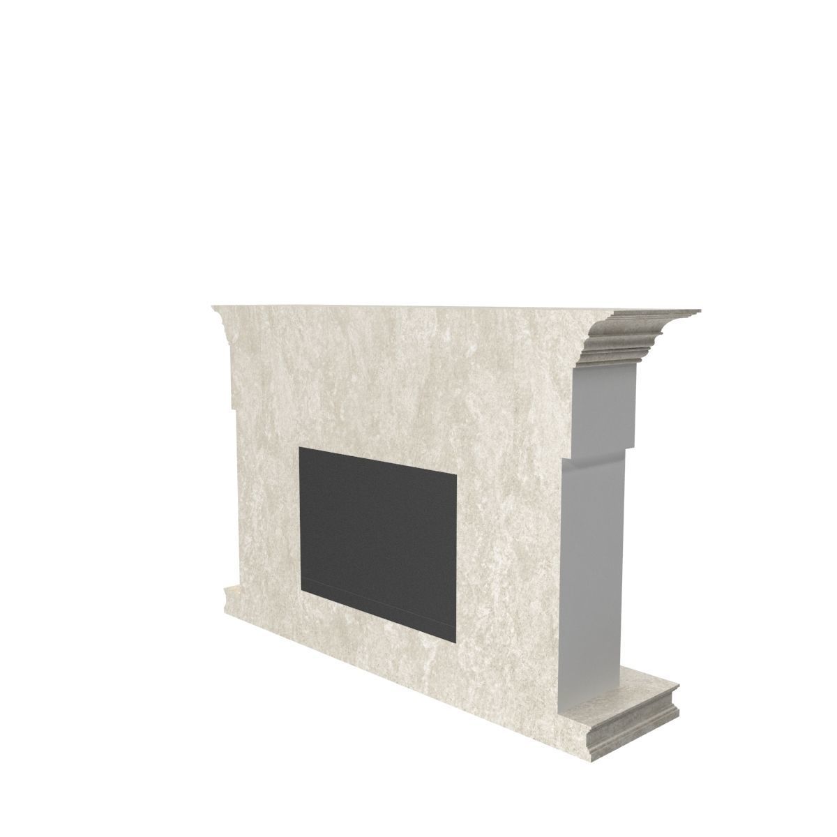 Art Deco fireplace 3D model_13