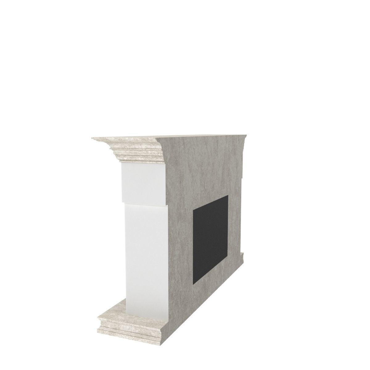 Art Deco fireplace 3D model_23