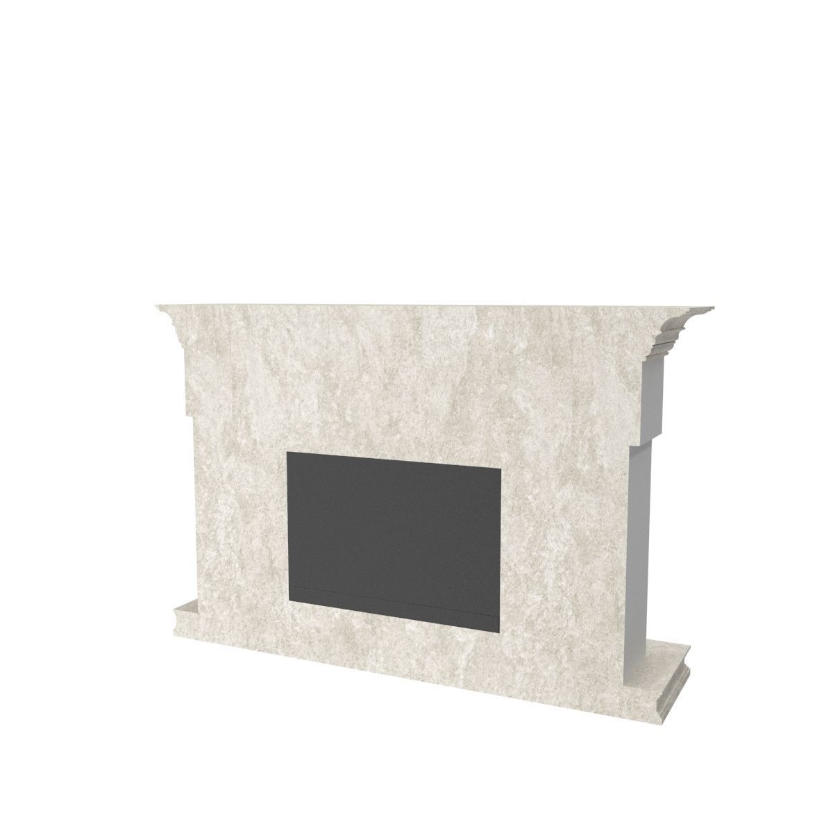 Art Deco fireplace 3D model_14