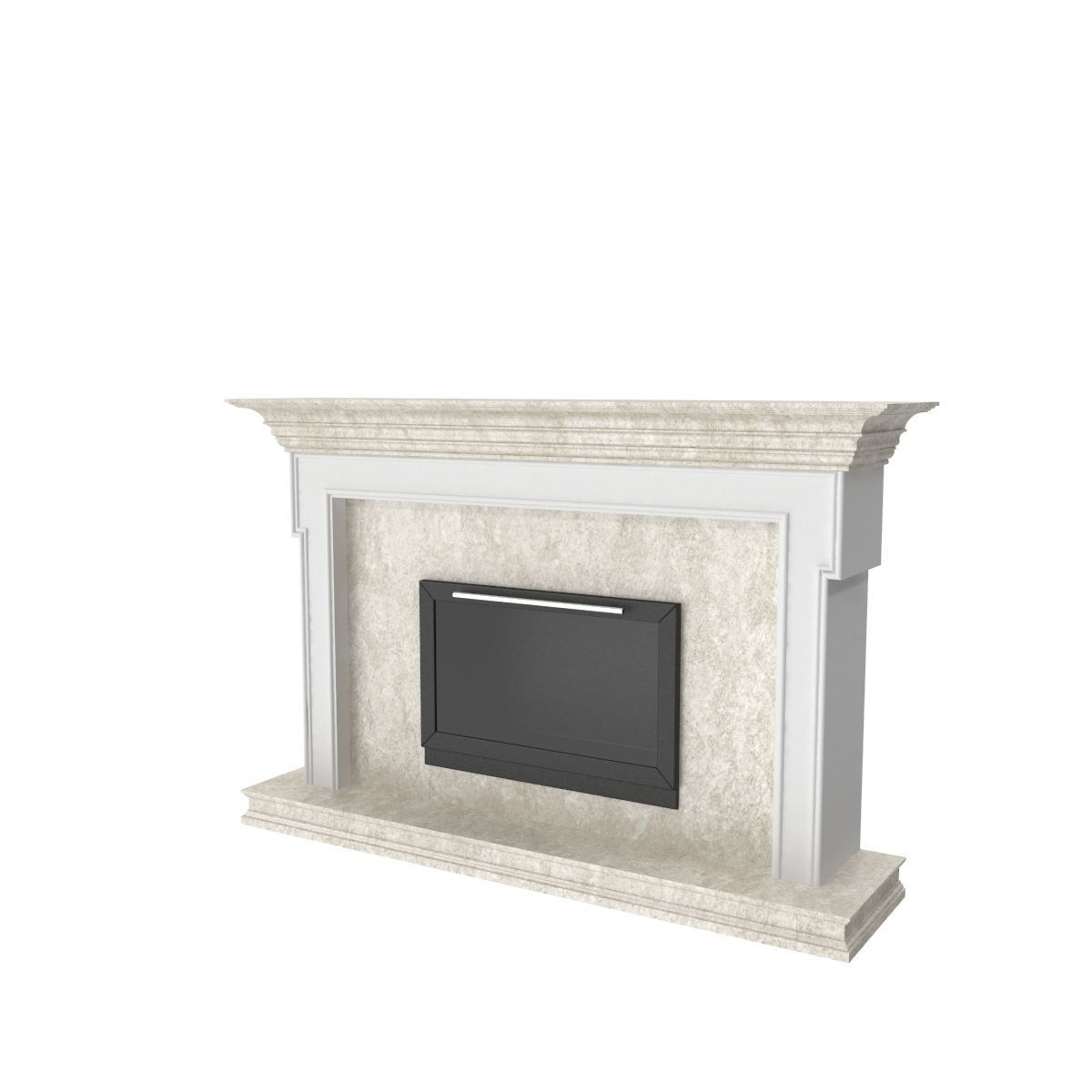 Art Deco fireplace 3D model_31
