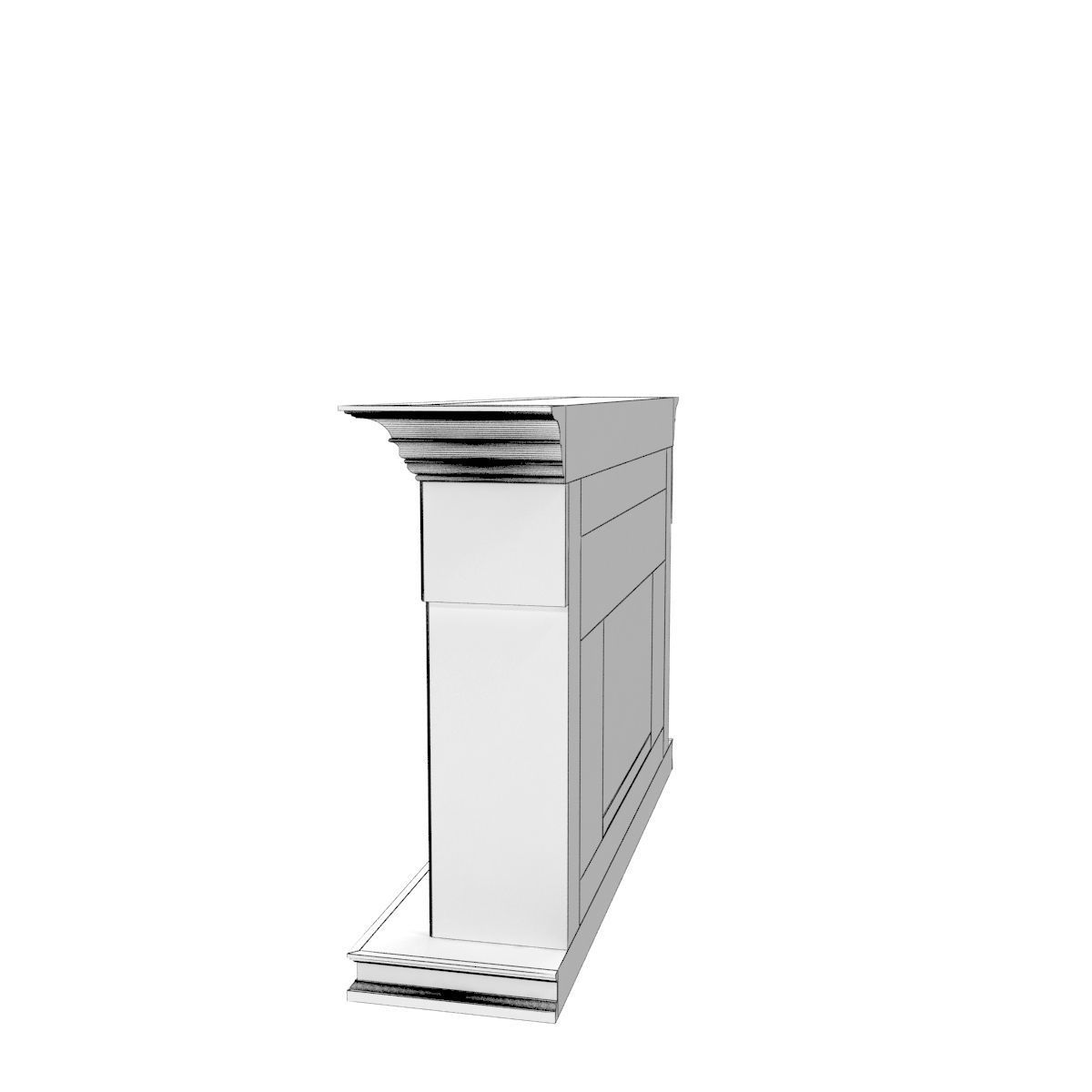 Art Deco fireplace 3D model_41