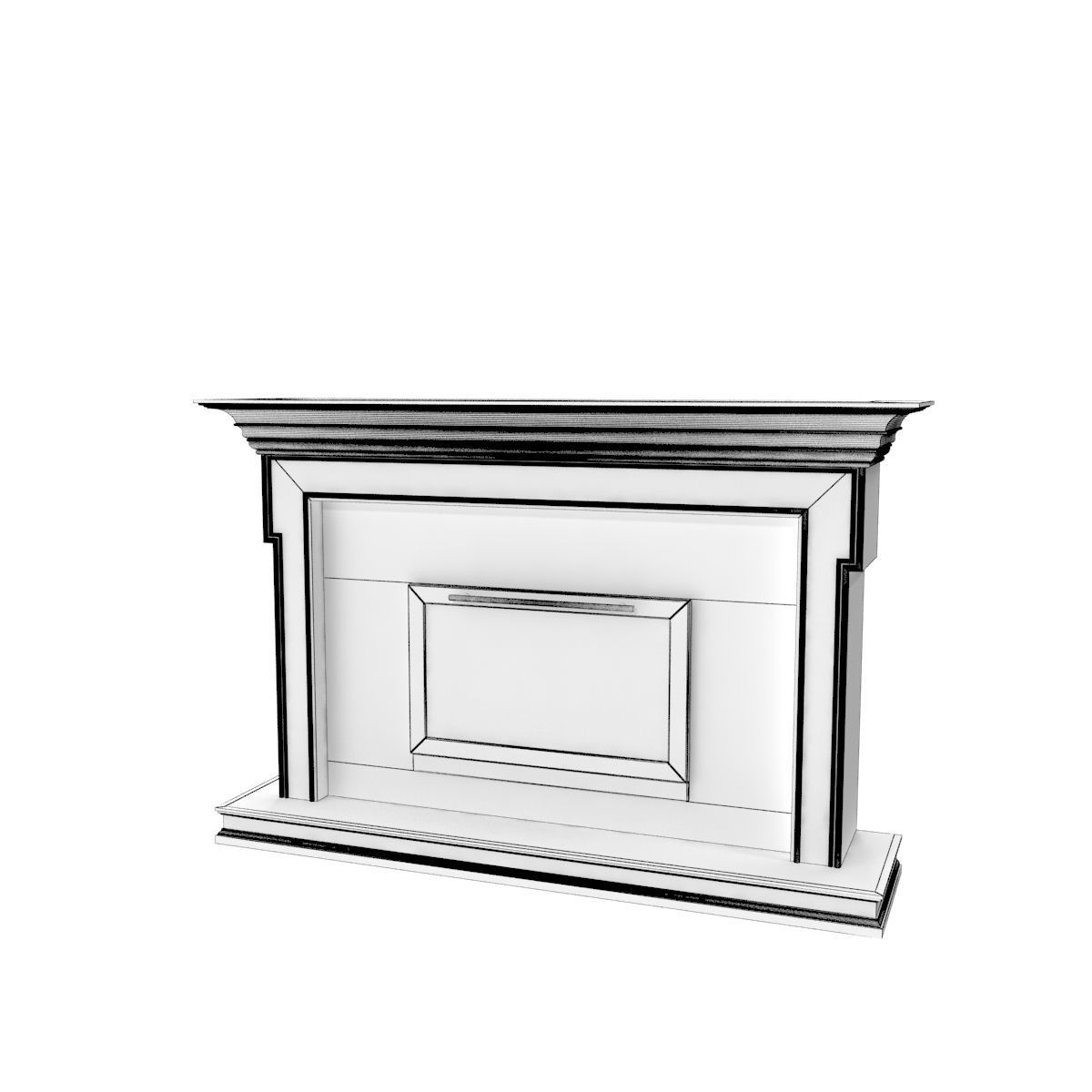 Art Deco fireplace 3D model_43