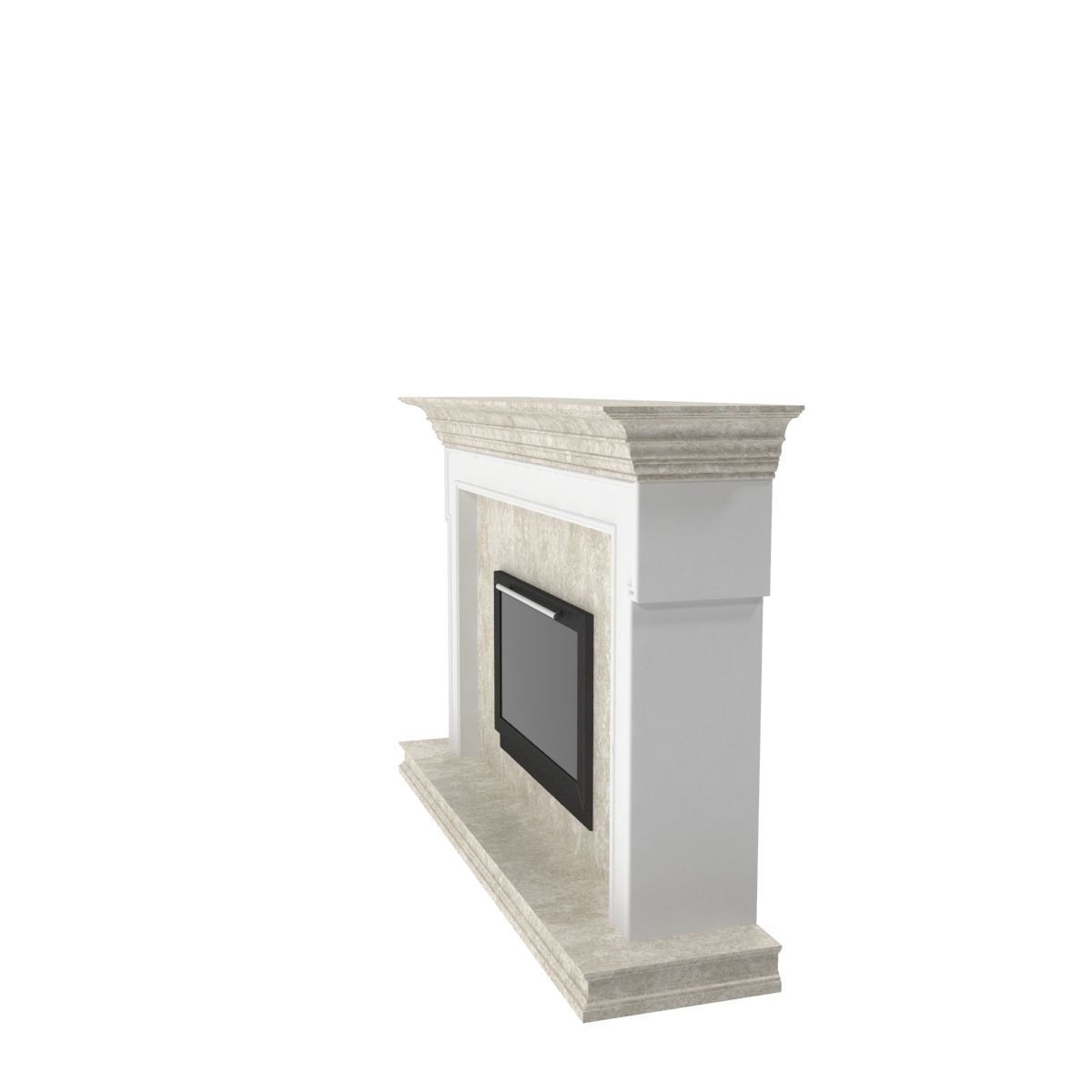 Art Deco fireplace 3D model_28
