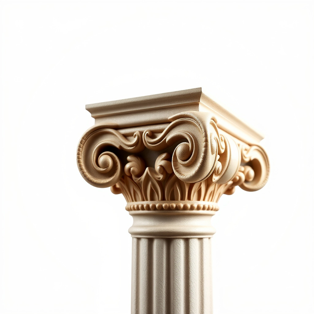 Baroque Column Intricate Swirl model pack Low-poly 3D model_4