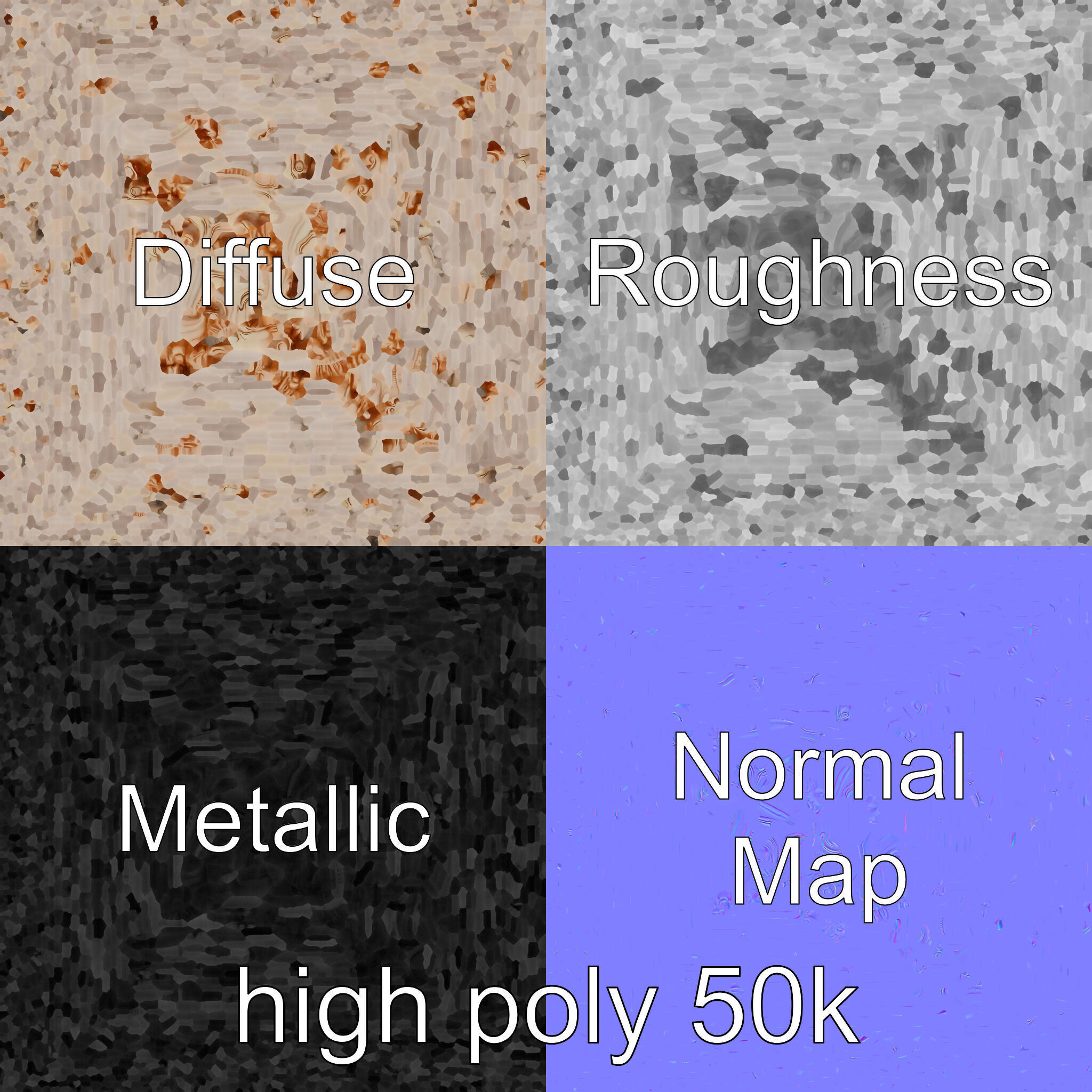 Baroque Column Intricate Swirl model pack Low-poly 3D model_3