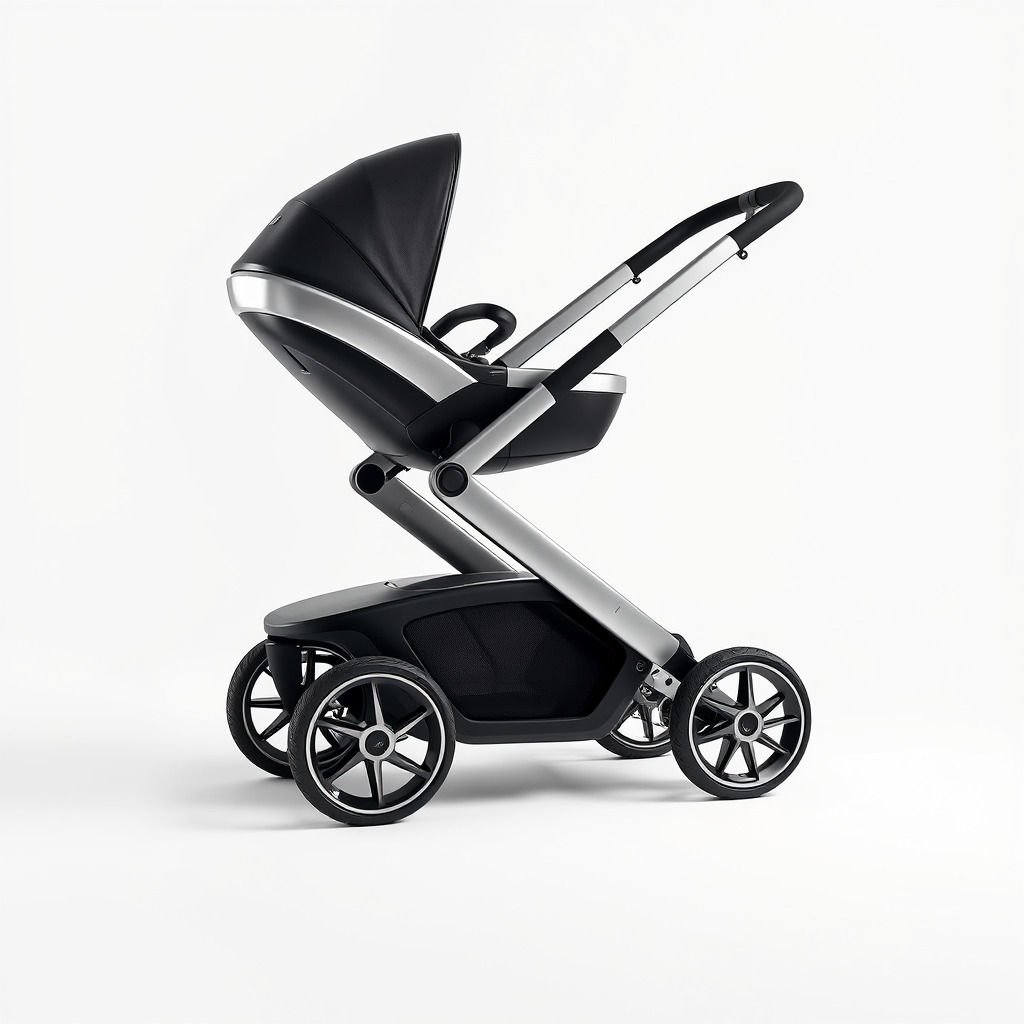 Futuristic Smart Stroller model pack Low-poly 3D model_4
