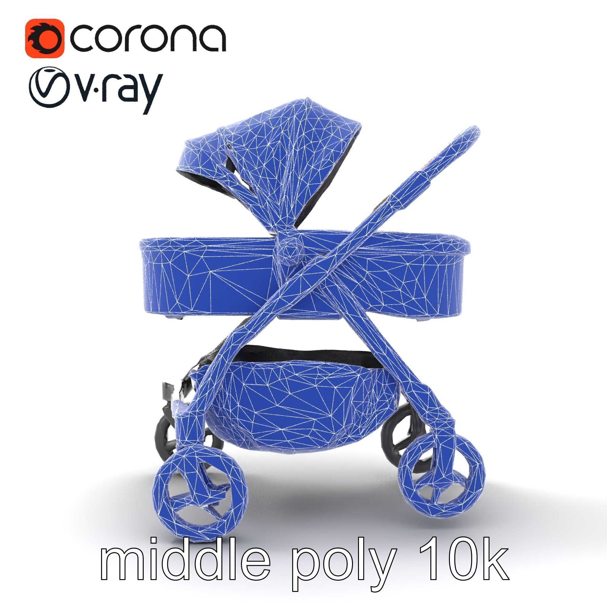 Convertible Stroller Transformer Natural Curves model pack Low-poly 3D model_28