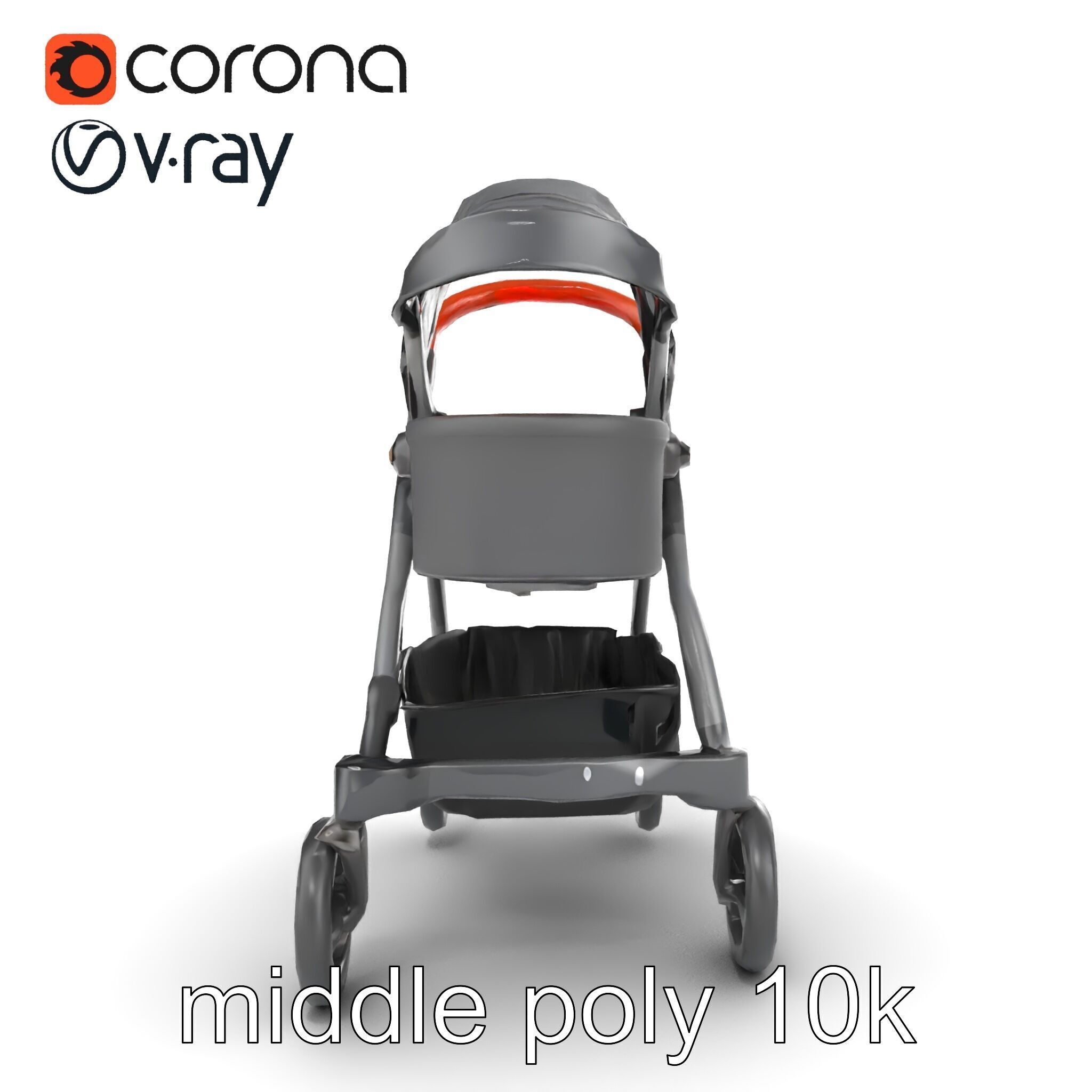 Convertible Stroller Transformer Natural Curves model pack Low-poly 3D model_17