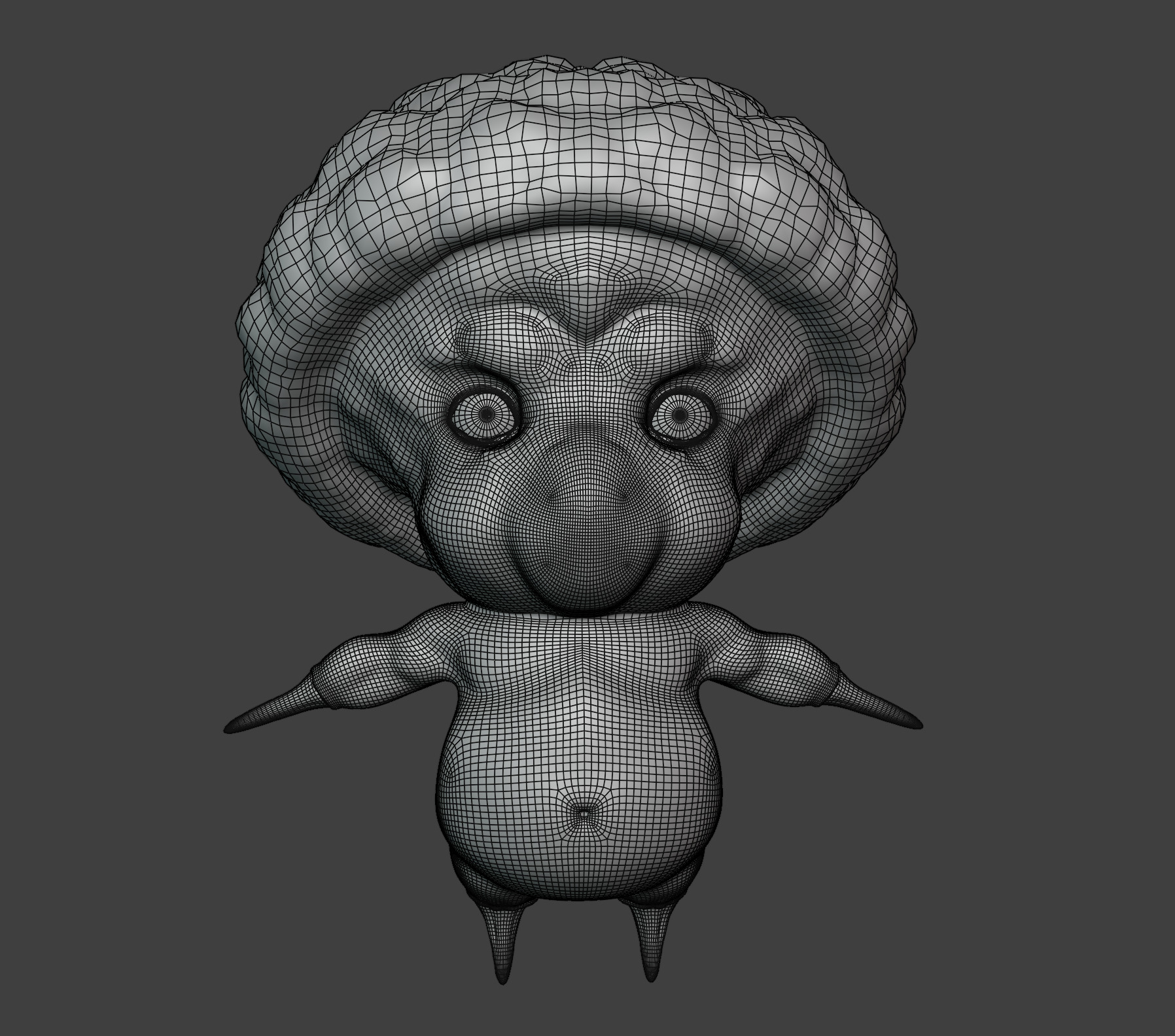 Dangerous Mushroom Low-poly 3D model_1