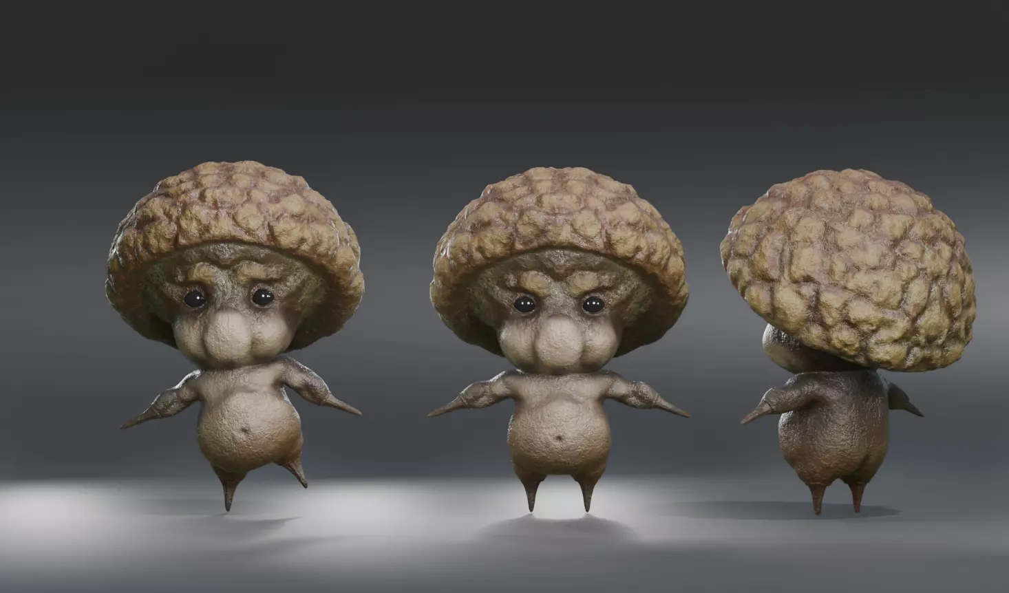 Dangerous Mushroom Low-poly 3D model_0