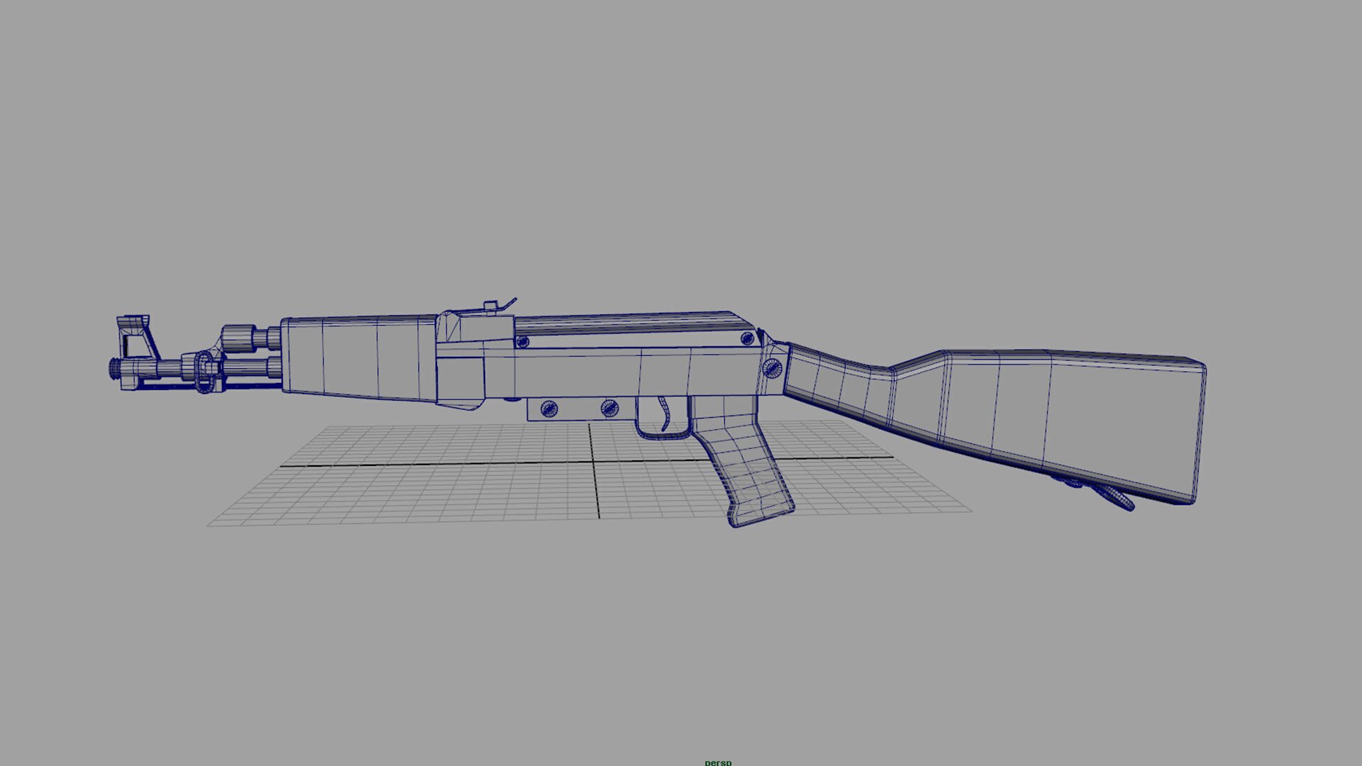 cartoon ak47 toy model 3D model_9