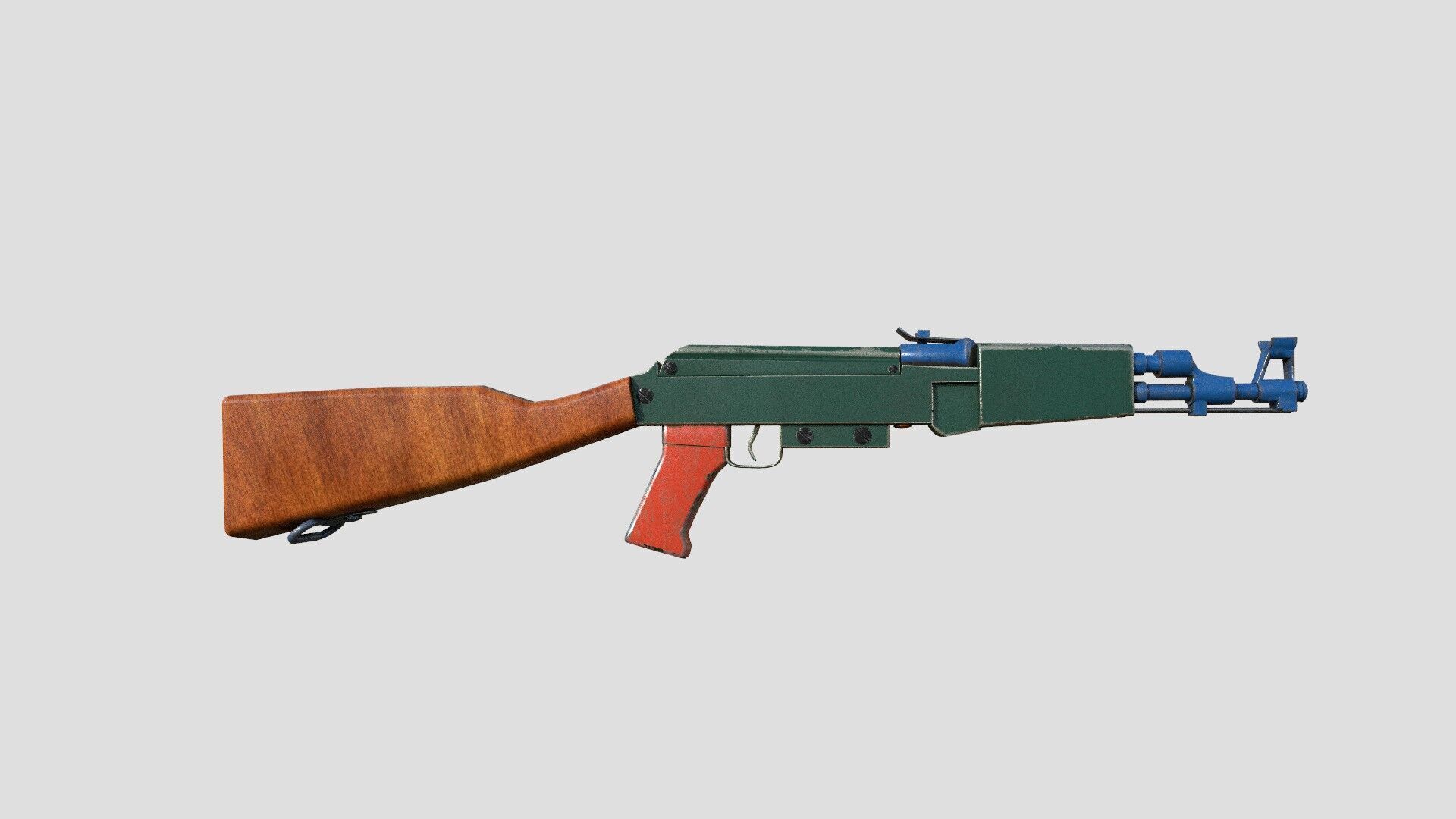 cartoon ak47 toy model 3D model_3