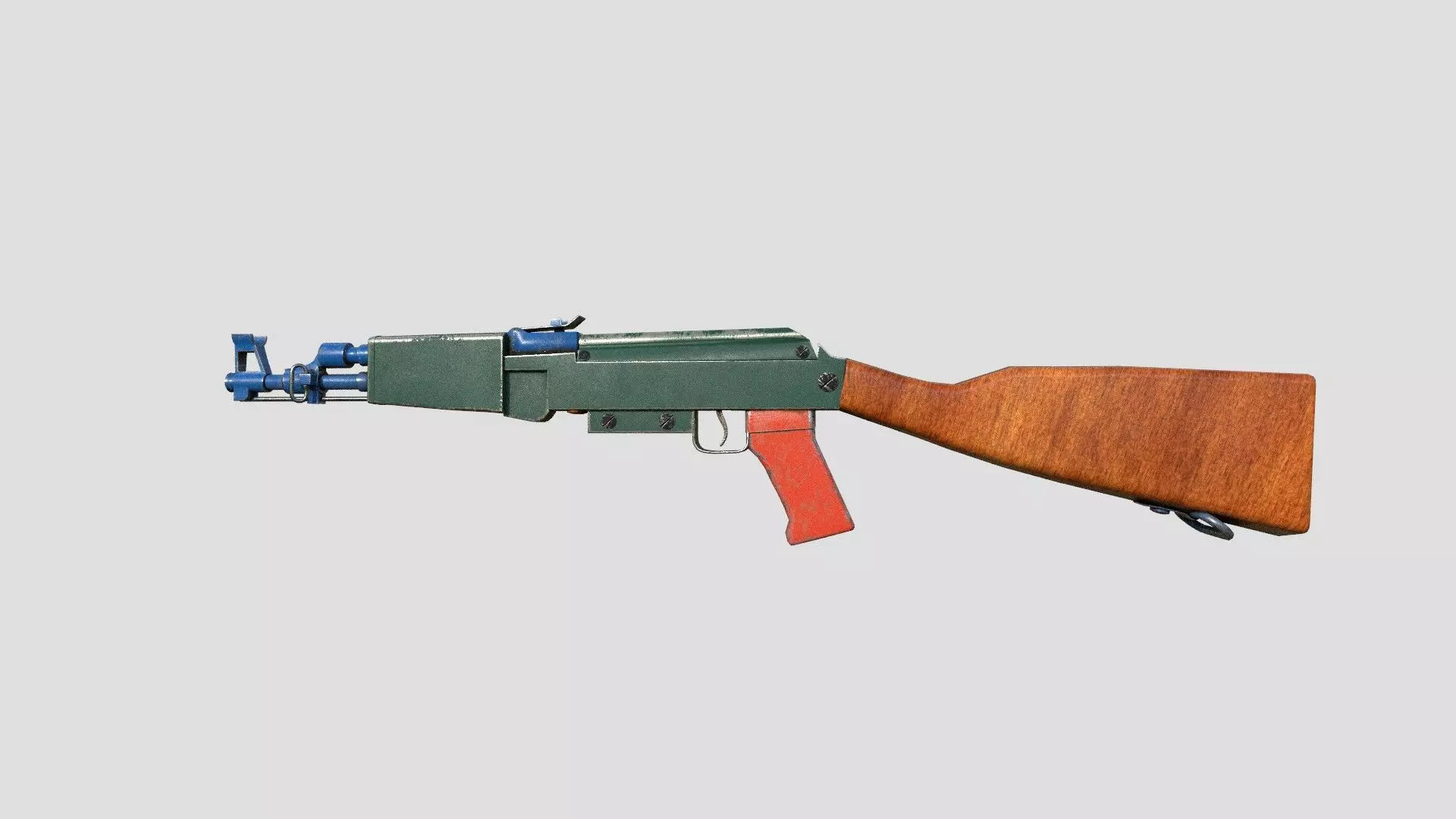 cartoon ak47 toy model 3D model_0