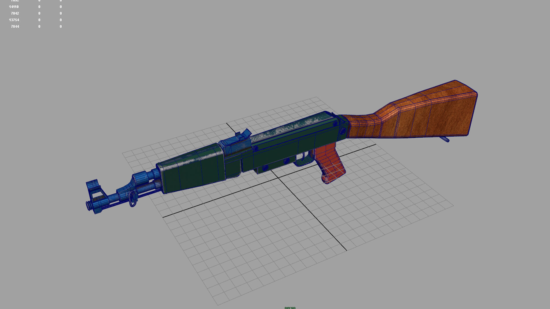 cartoon ak47 toy model 3D model_6