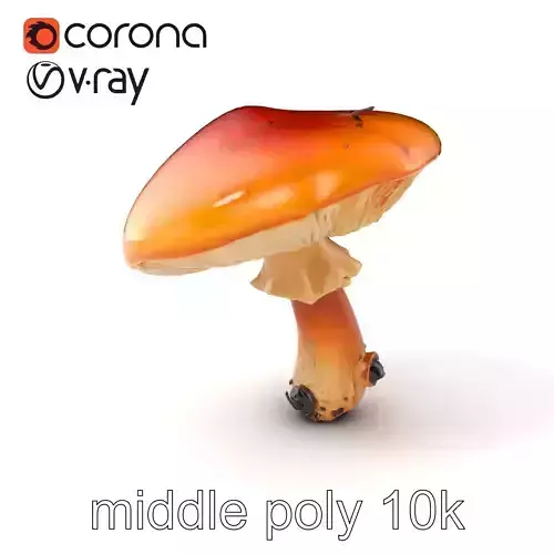 Giant Chanterelle Mushroom Model Pack Low-poly 3D model
