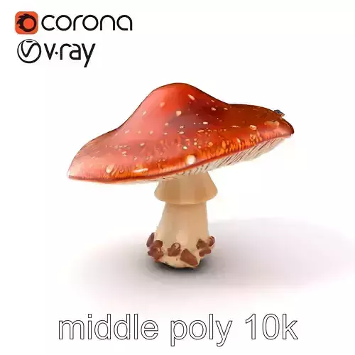 Chanterelle Dewy Mushroom Model Pack Low-poly 3D model