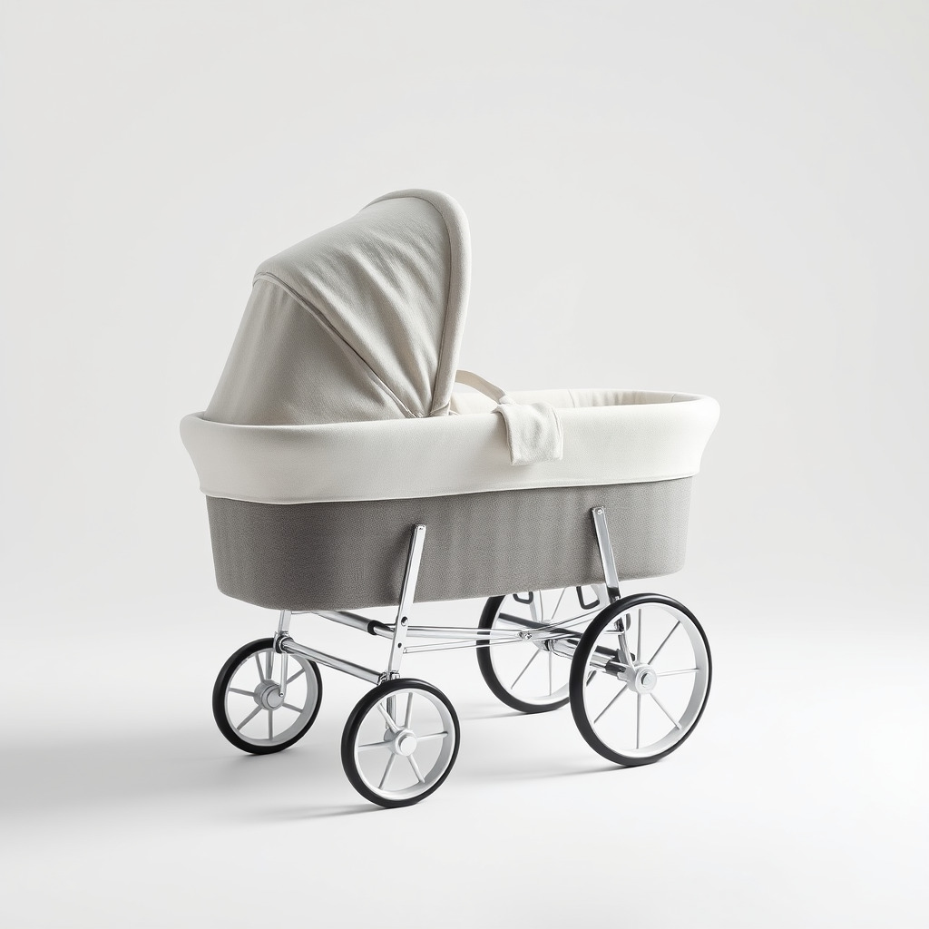 Baby Bassinet Stroller Cradle model pack Low-poly 3D model_4