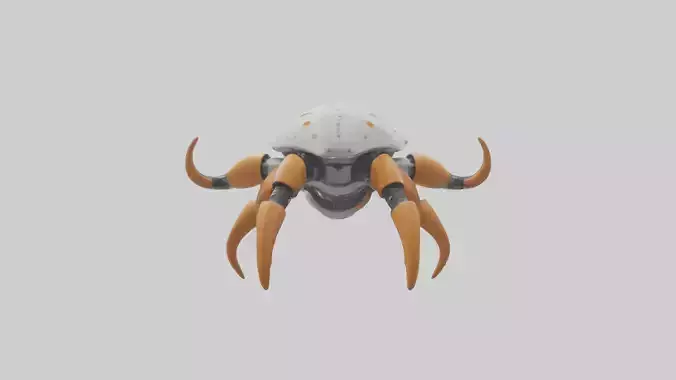 Robot version of a starfish model Low-poly 3D model
