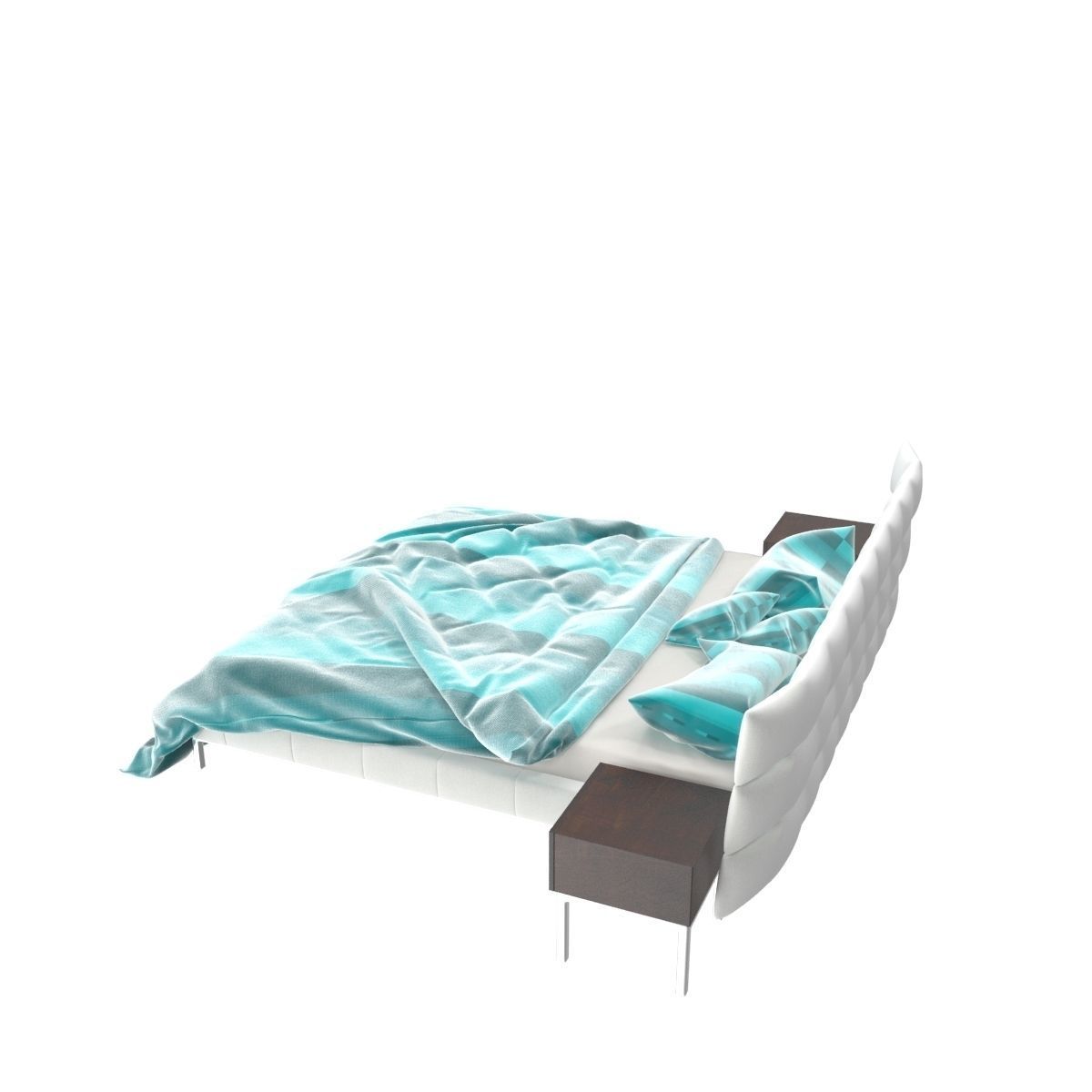 Bed c with stripes 3D model_24