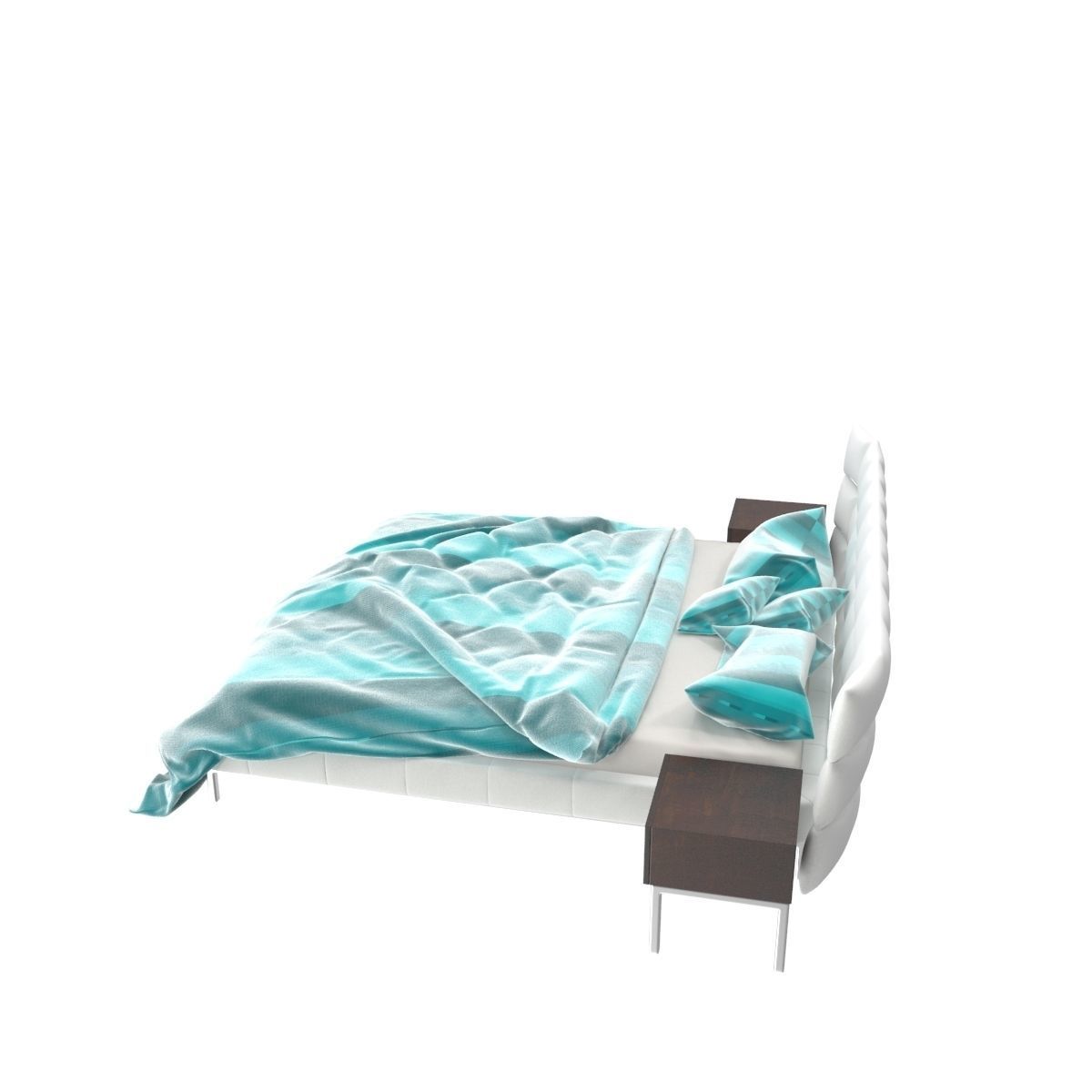 Bed c with stripes 3D model_25