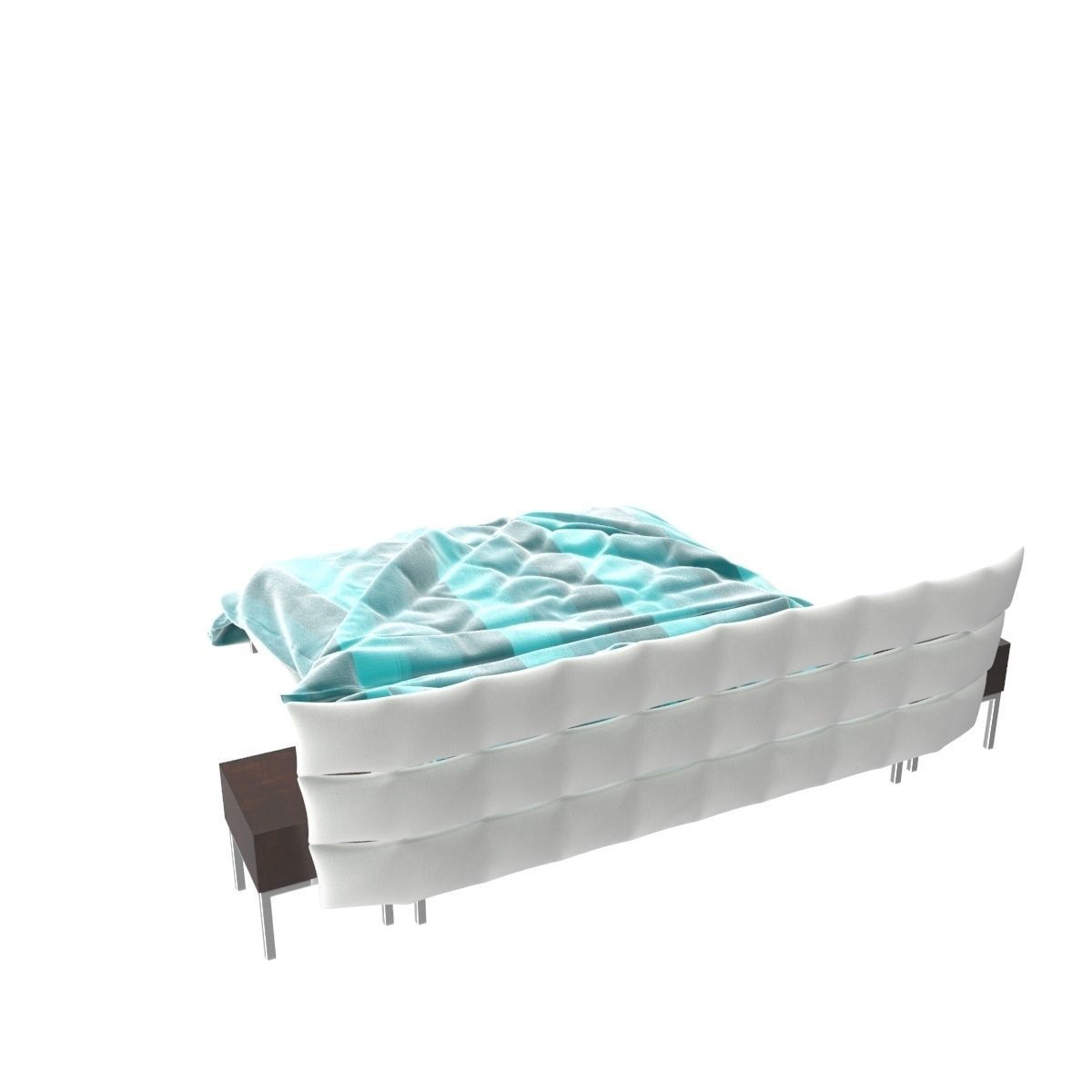 Bed c with stripes 3D model_19