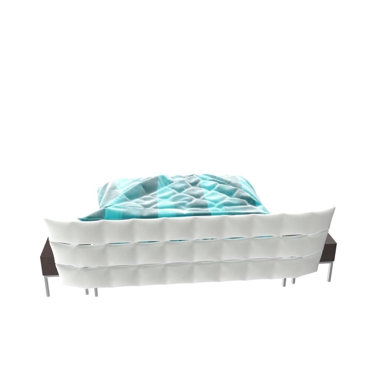 Bed c with stripes 3D model_22