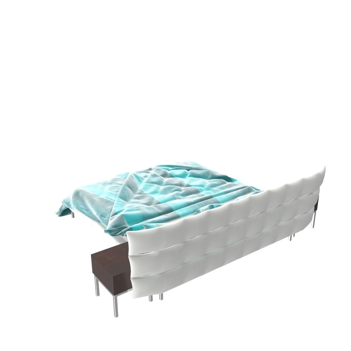Bed c with stripes 3D model_21
