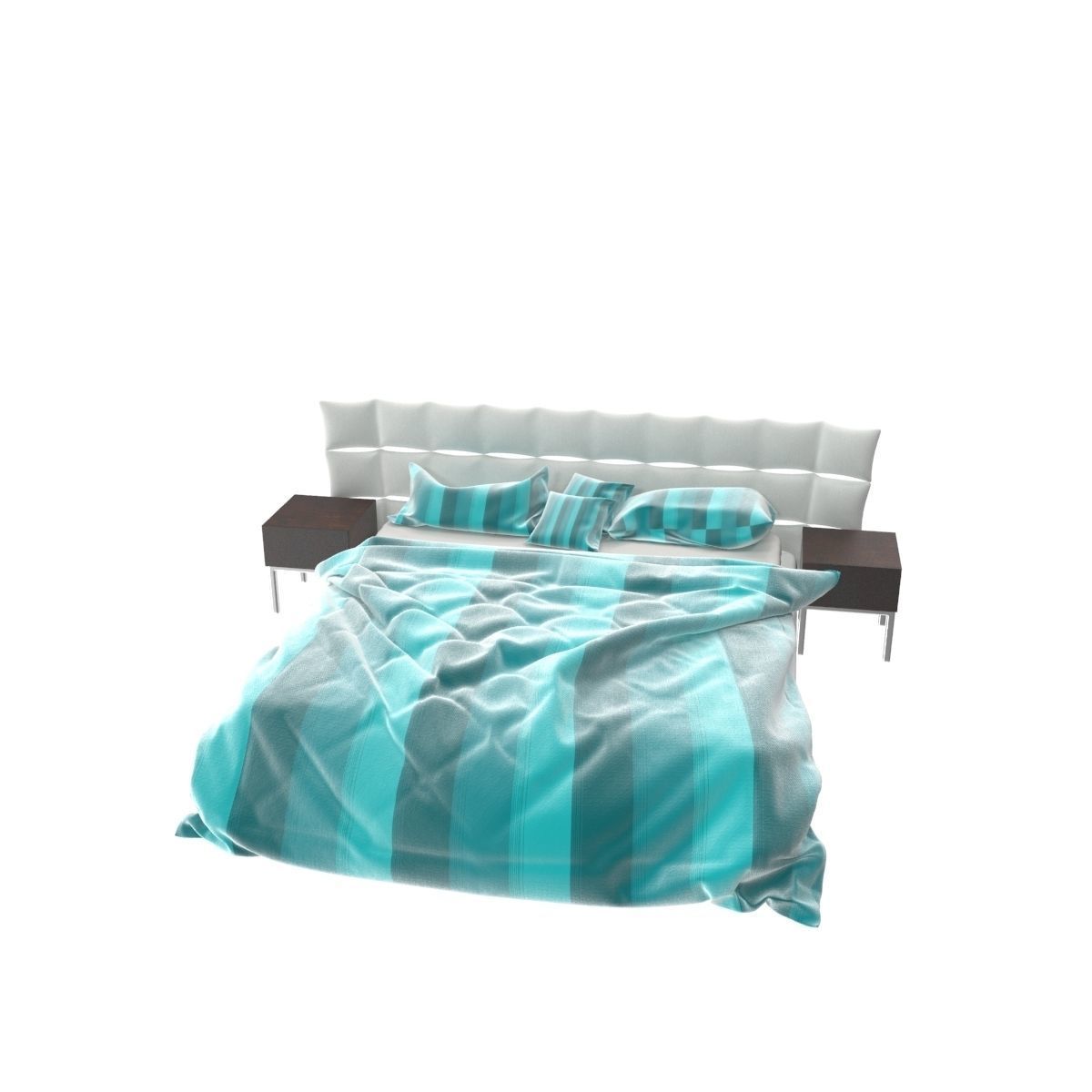 Bed c with stripes 3D model_34