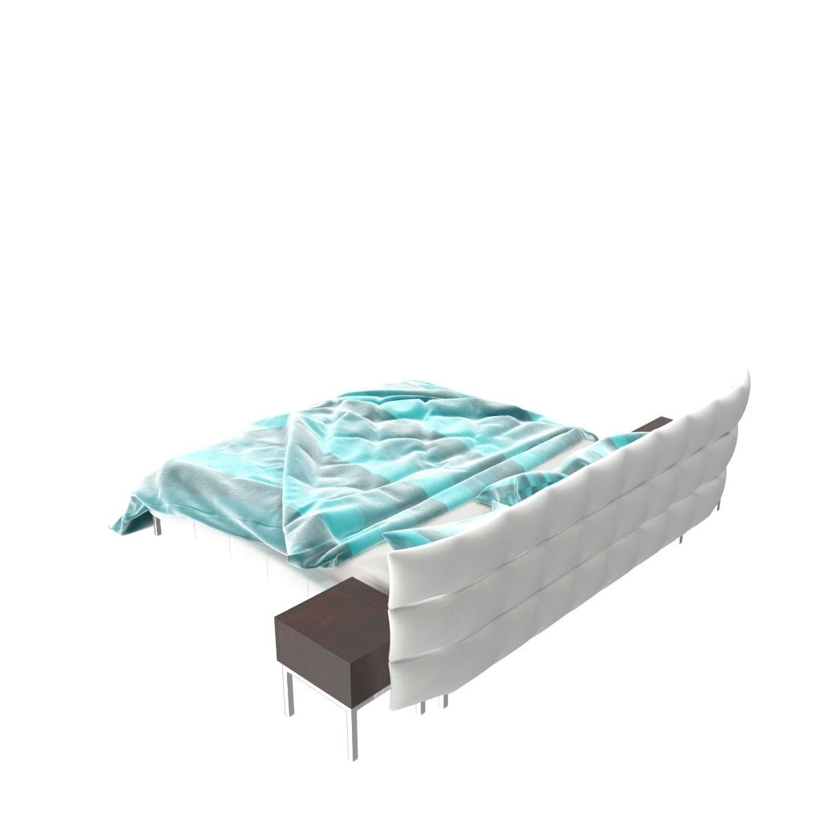 Bed c with stripes 3D model_20