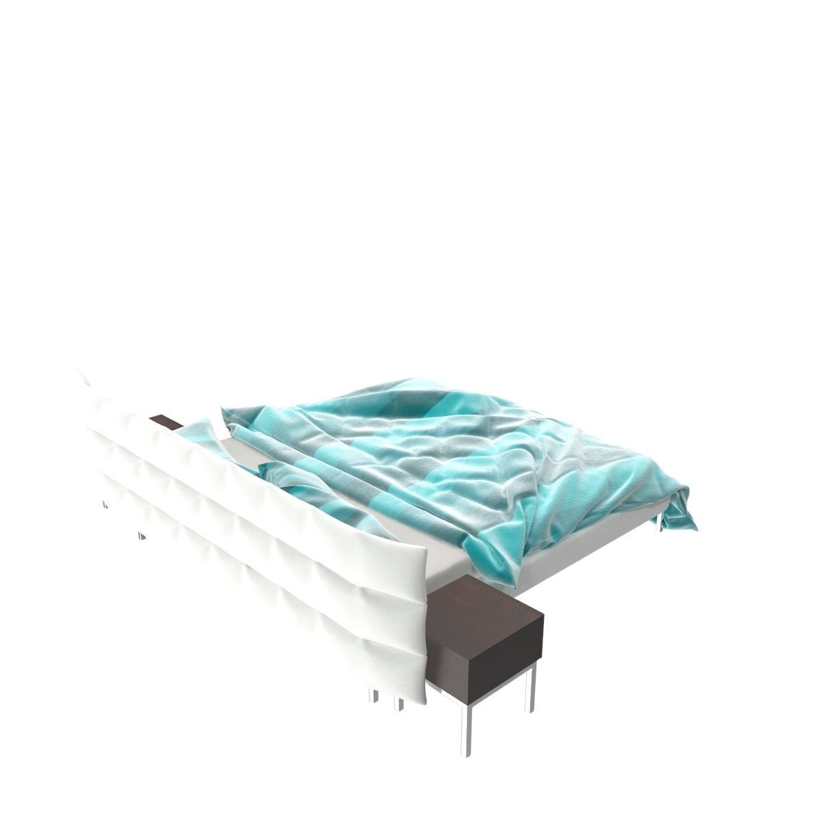 Bed c with stripes 3D model_15