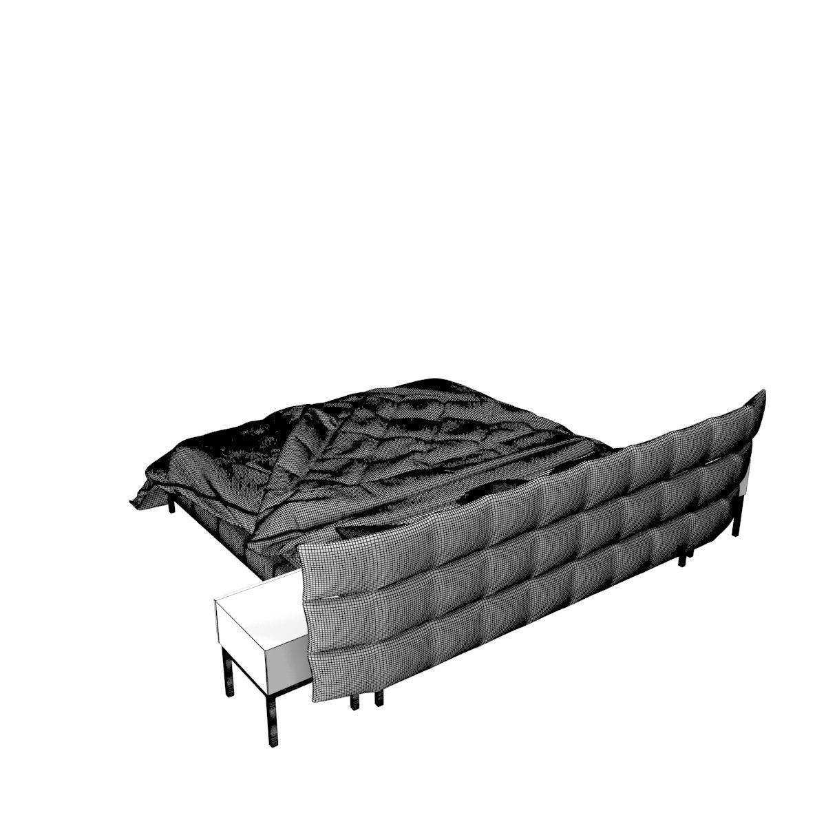Bed c with stripes 3D model_41
