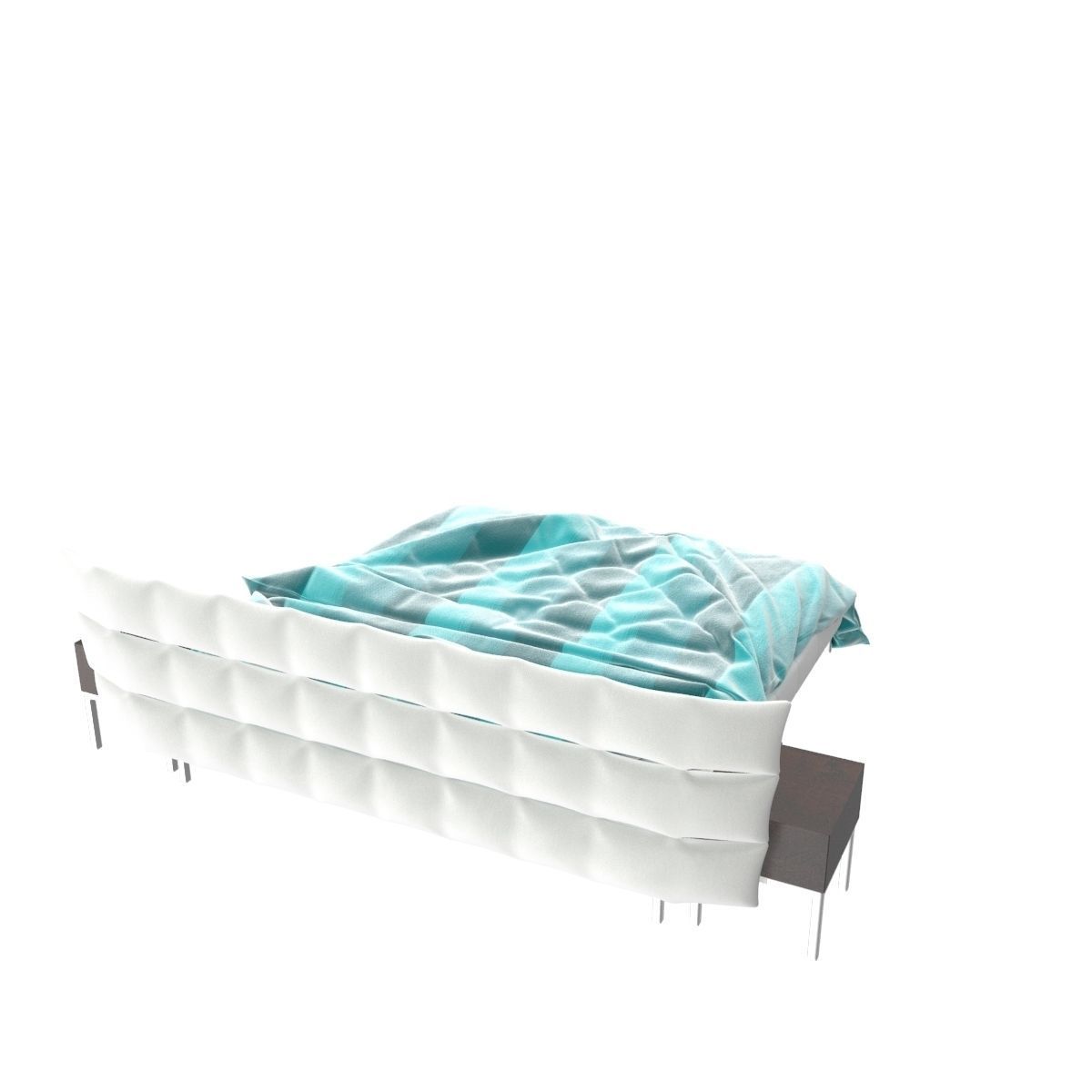Bed c with stripes 3D model_14